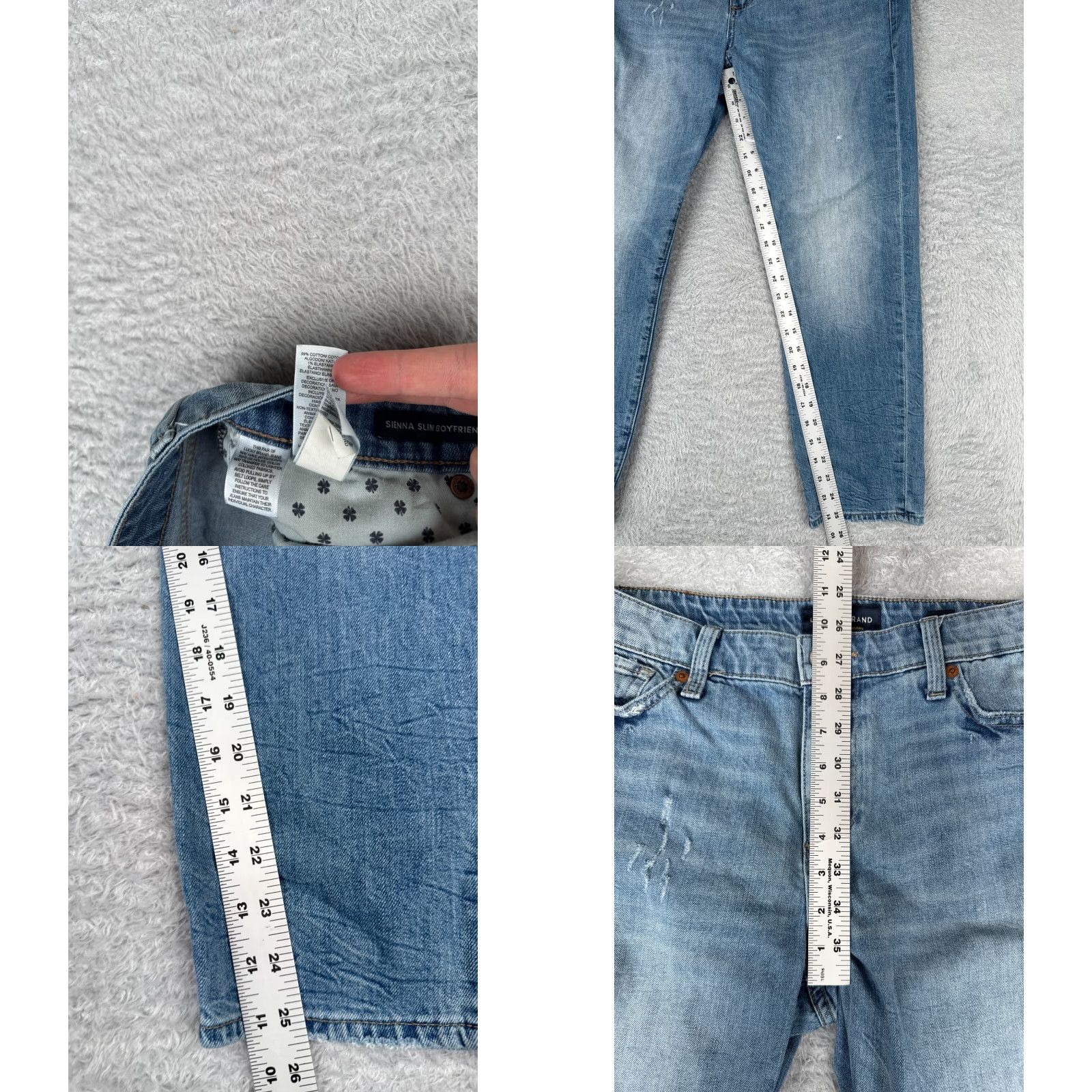 Denime Lucky Pants Womens 8 Blue Denim Jeans 33x25 Slim Boyfriend Distressed 90s American Designer Brand Black Size Type Jeans Size 30" / US 8 / IT 44 - 8 Thumbnail