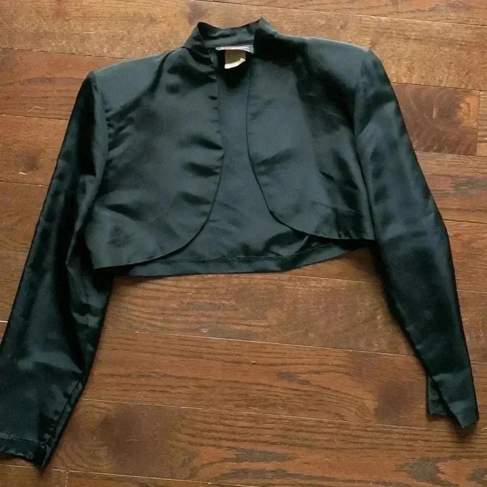 Designer VAMP Black Ruffled Dress with Bolero Jacket - Size 5 Size M / US 6-8 / IT 42-44 - 6 Thumbnail