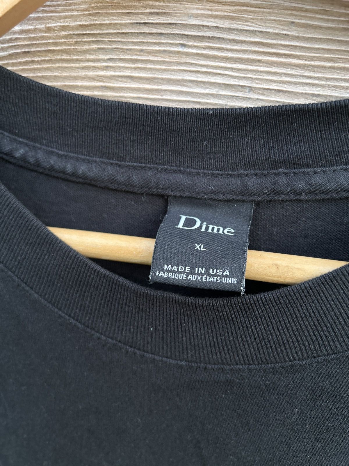 Dime Dime Center Logo Short Sleeve T-Shirt In Black Size US XL / EU 56 / 4 - 4 Thumbnail