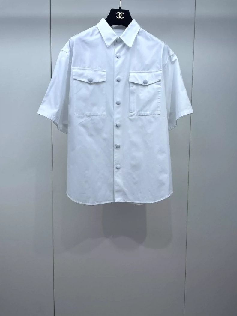 Prada Prada White short-sleeved shirt 2504-Nextarrow Size US M / EU 48-50 / 2 - 1 Thumbnail