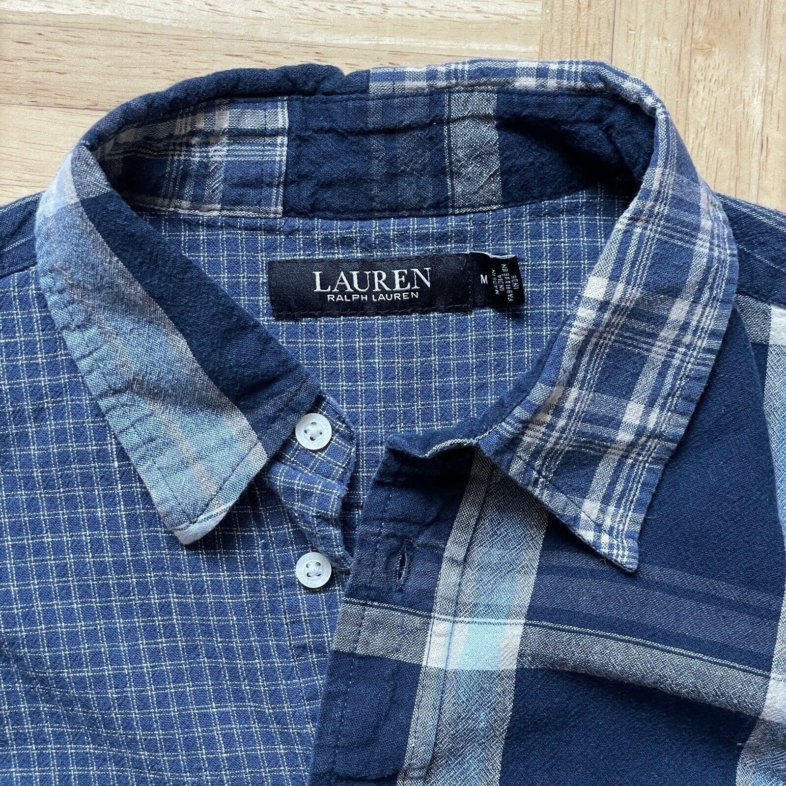 Lauren Ralph Lauren Ralph Lauren Shirt Women Medium Denim Patchwork Linen Cowboy Size M / US 6-8 / IT 42-44 - 3 Thumbnail