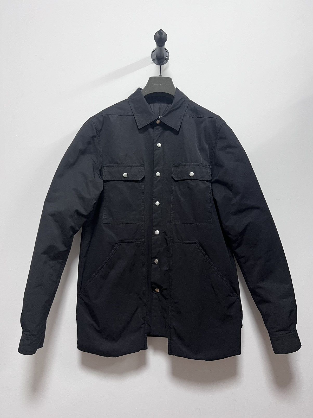 image of Rick Owens x Rick Owens Drkshdw Cargo Outershirt Jacket in Black, Men's (Size Large)