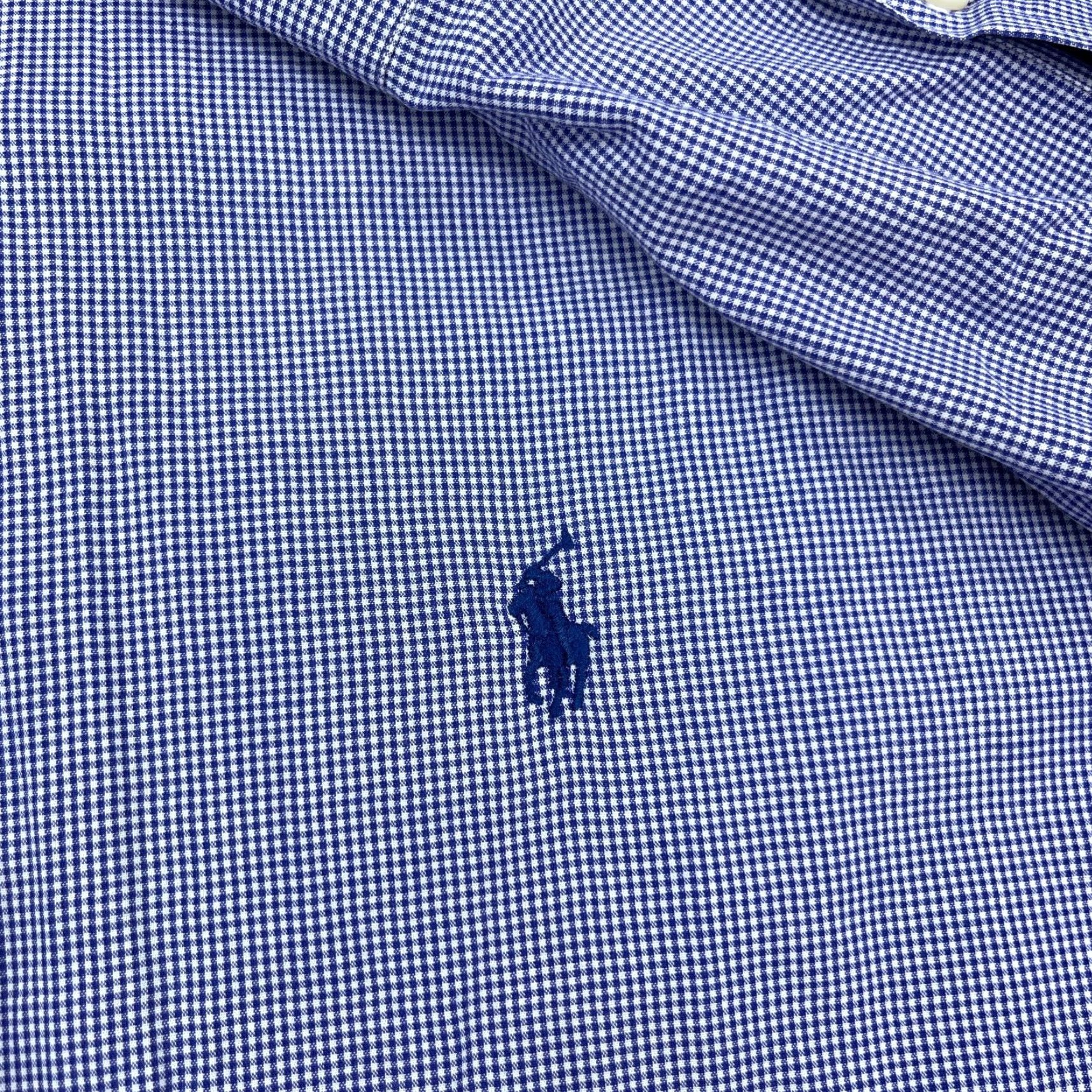 Ralph Lauren Ralph Lauren Shirt Men 16 33 Blue Button Up Yarmouth Mini Check Size 42R - 5 Thumbnail