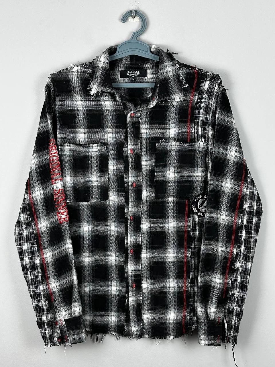 Vintage Avant Garde Opium Grunge Plaid Flannel Shirt