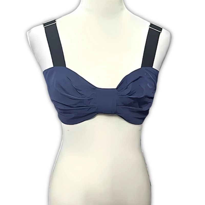 Other William Okpo Bra Top Bow Front Tie-Back Wide Straps Blue 10 Size L / US 10 / IT 46 - 2 Thumbnail
