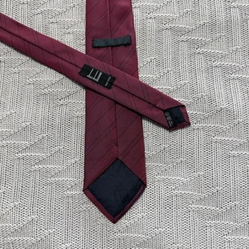 Vintage Vintage Dunhill maroon striped silkt tie Size ONE SIZE - 3 Thumbnail