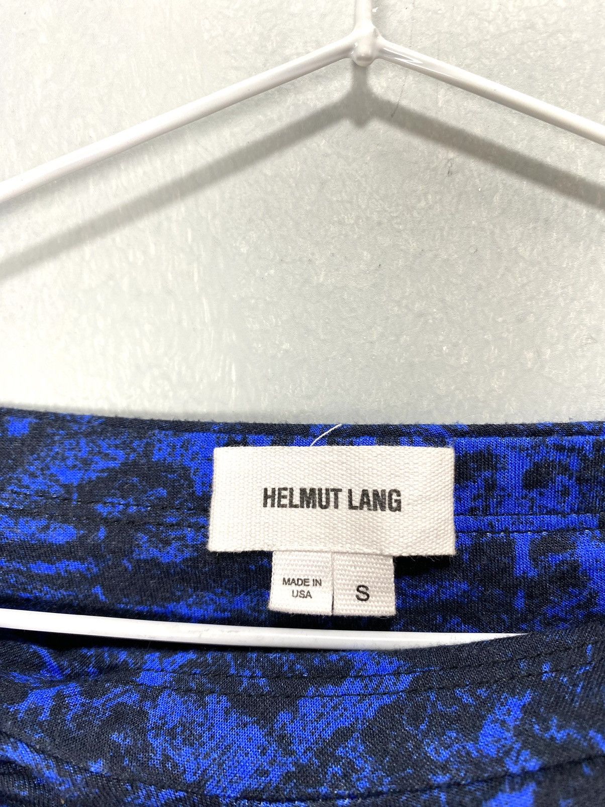 Other Rare! Helmut Lang Black Blue Printed Skirt Dress Size S / US 4 / IT 40 - 5 Thumbnail