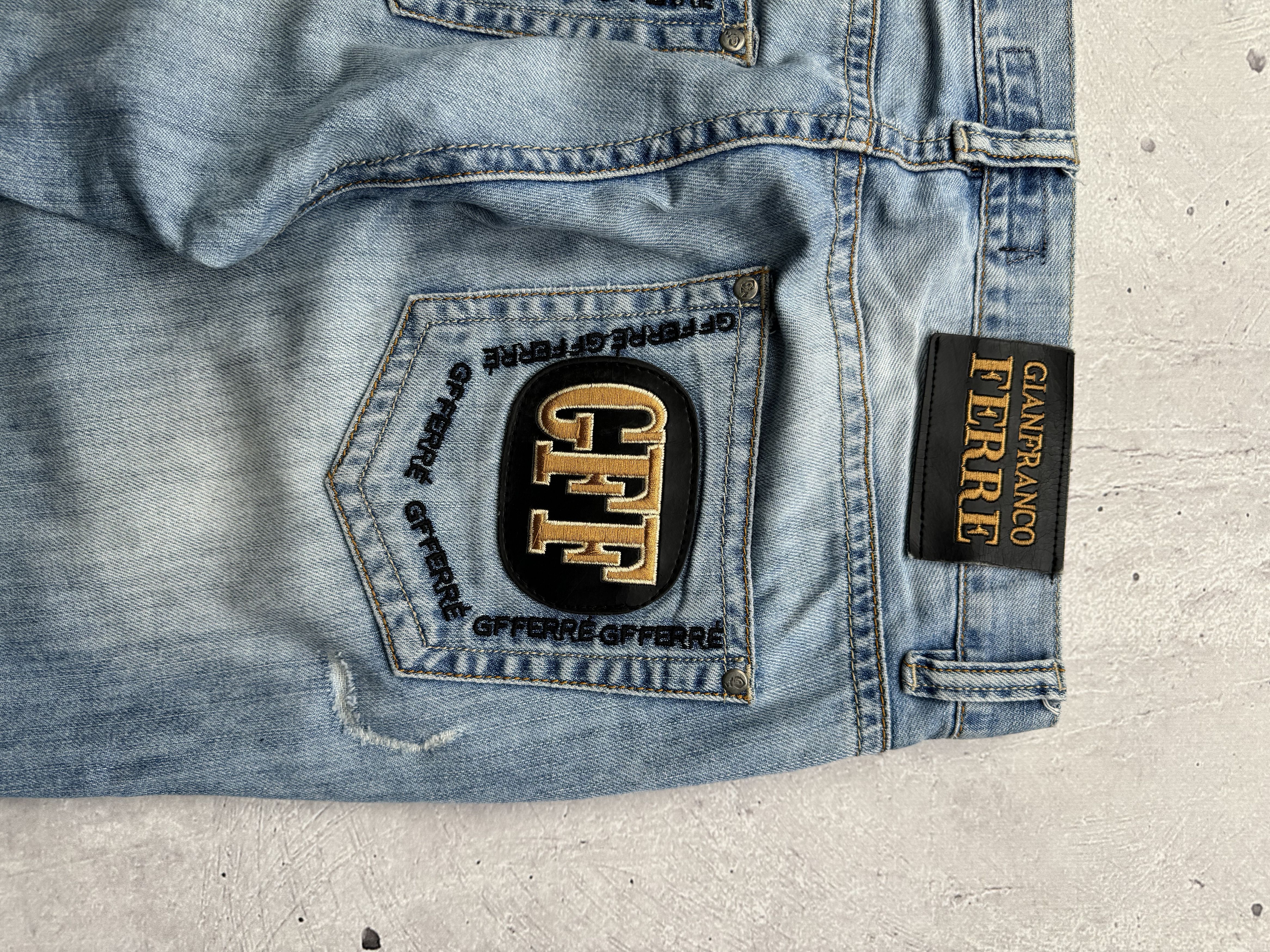 Gianfranco Ferre × Vintage Gianfranco Ferre Vintage Ripped Jeans Size US 31 - 11 Thumbnail