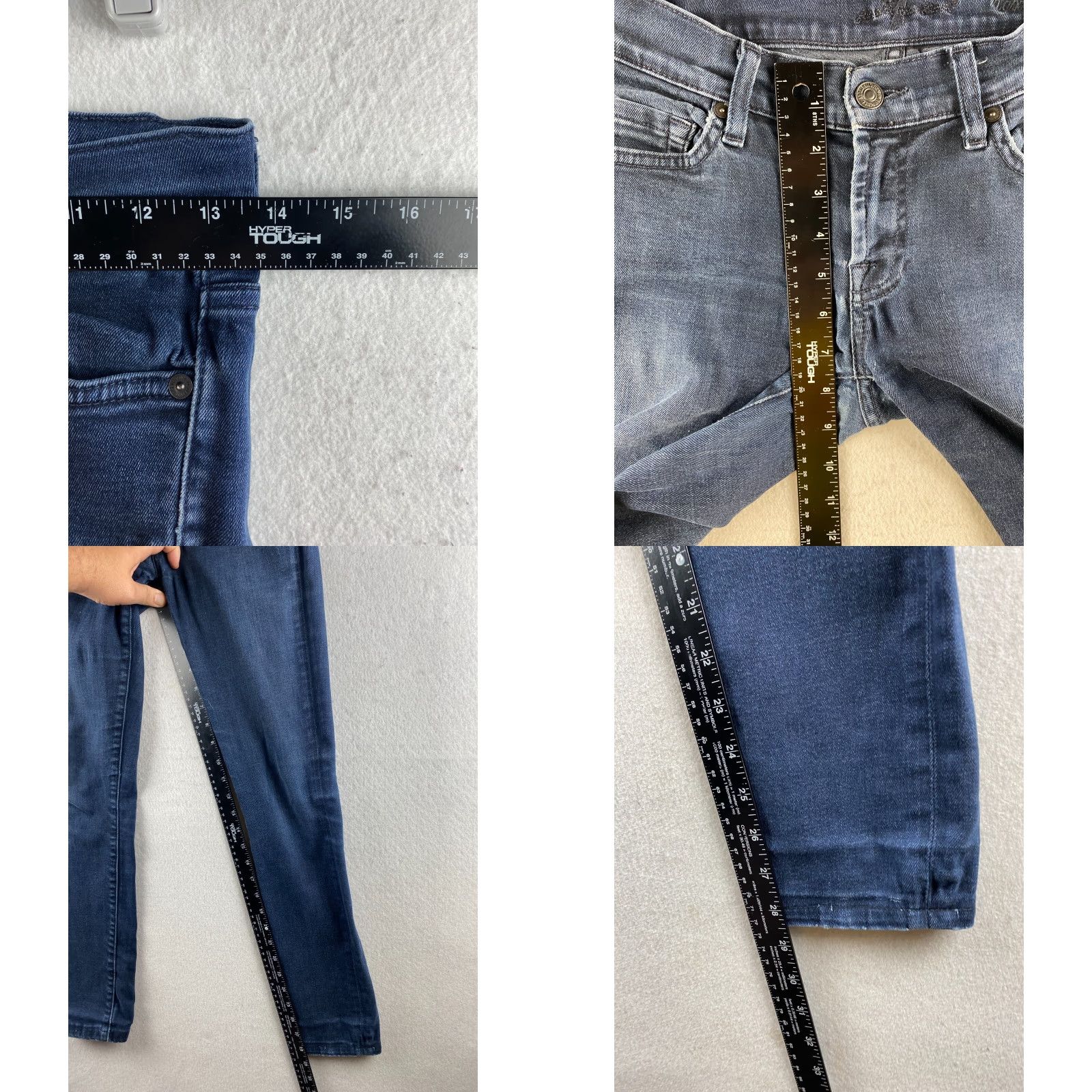 7 For All Mankind 7 For All Mankind Roxanne Womens 26 Blue Skinny Jeans Stretch Denim Dark Wash Size ONE SIZE - 8 Thumbnail