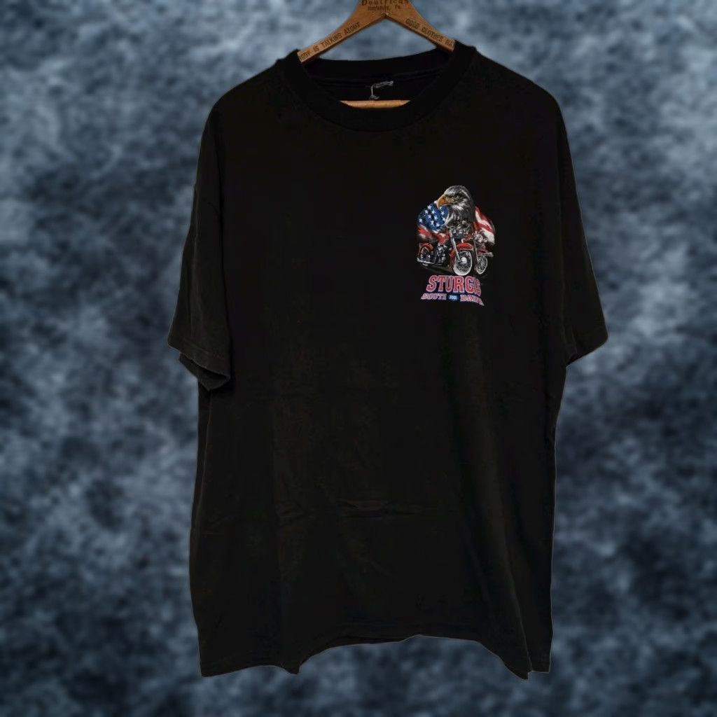 Vintage VINTAGE Sturgis T-Shirt Men's XL Black 2000-2009 Motorcycle Mount Rushmore South Dakota Size US XL / EU 56 / 4 - 1 Thumbnail