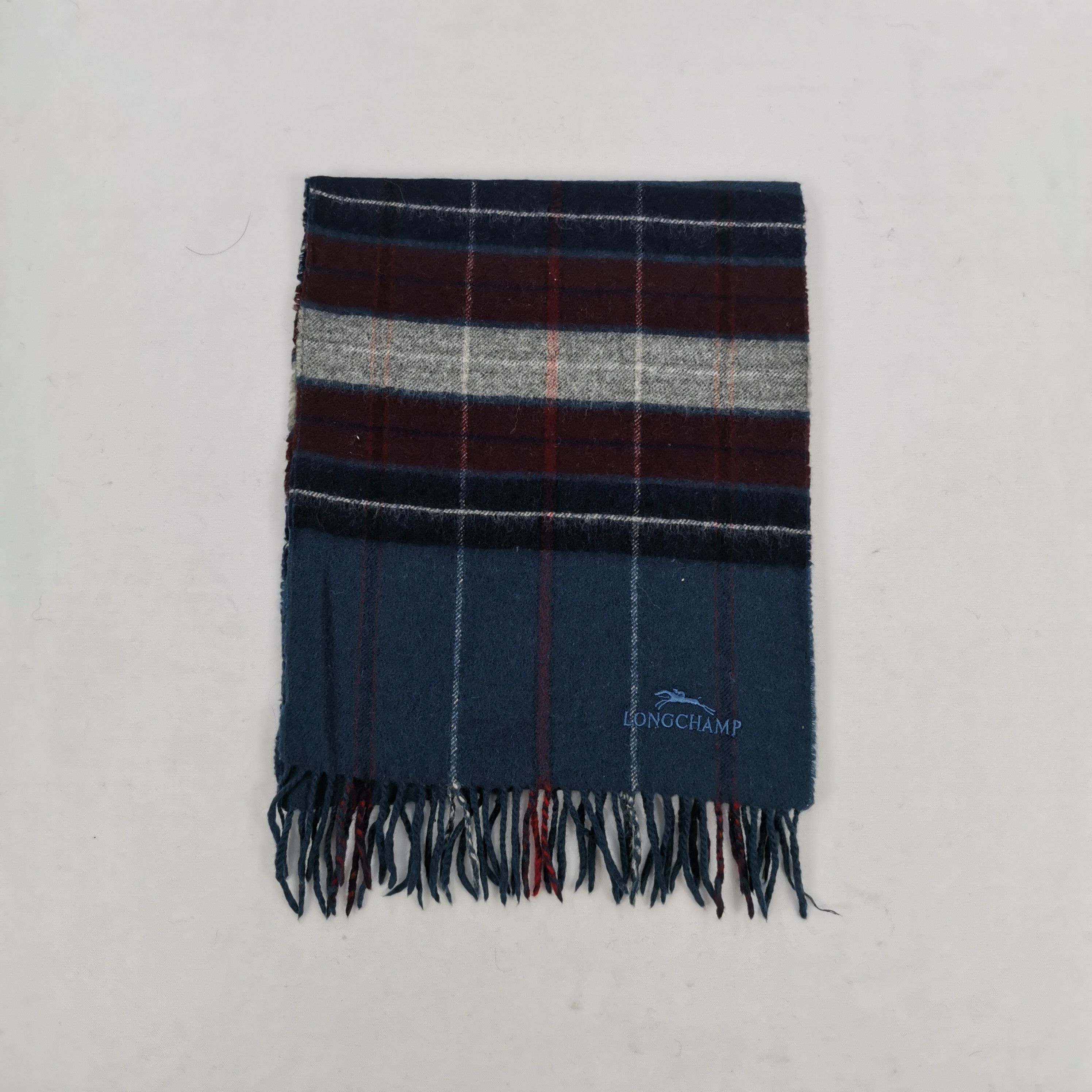 Longchamp Vintage Longchamp Wool Scarf Muffler Cashmere Scarves Size ONE SIZE - 2 Thumbnail