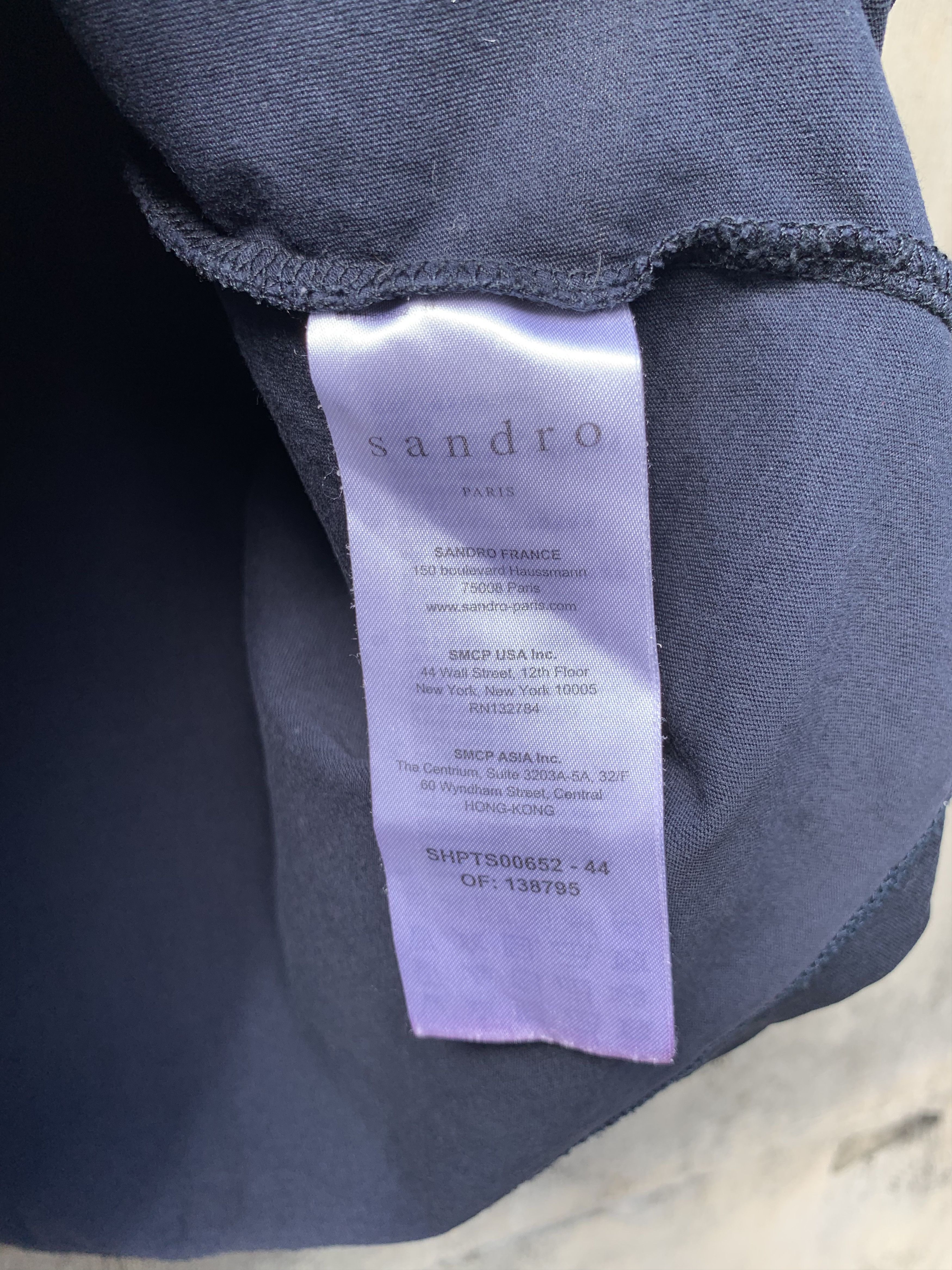 Sandro Sandro Paris Navy Tee Size US M / EU 48-50 / 2 - 5 Thumbnail