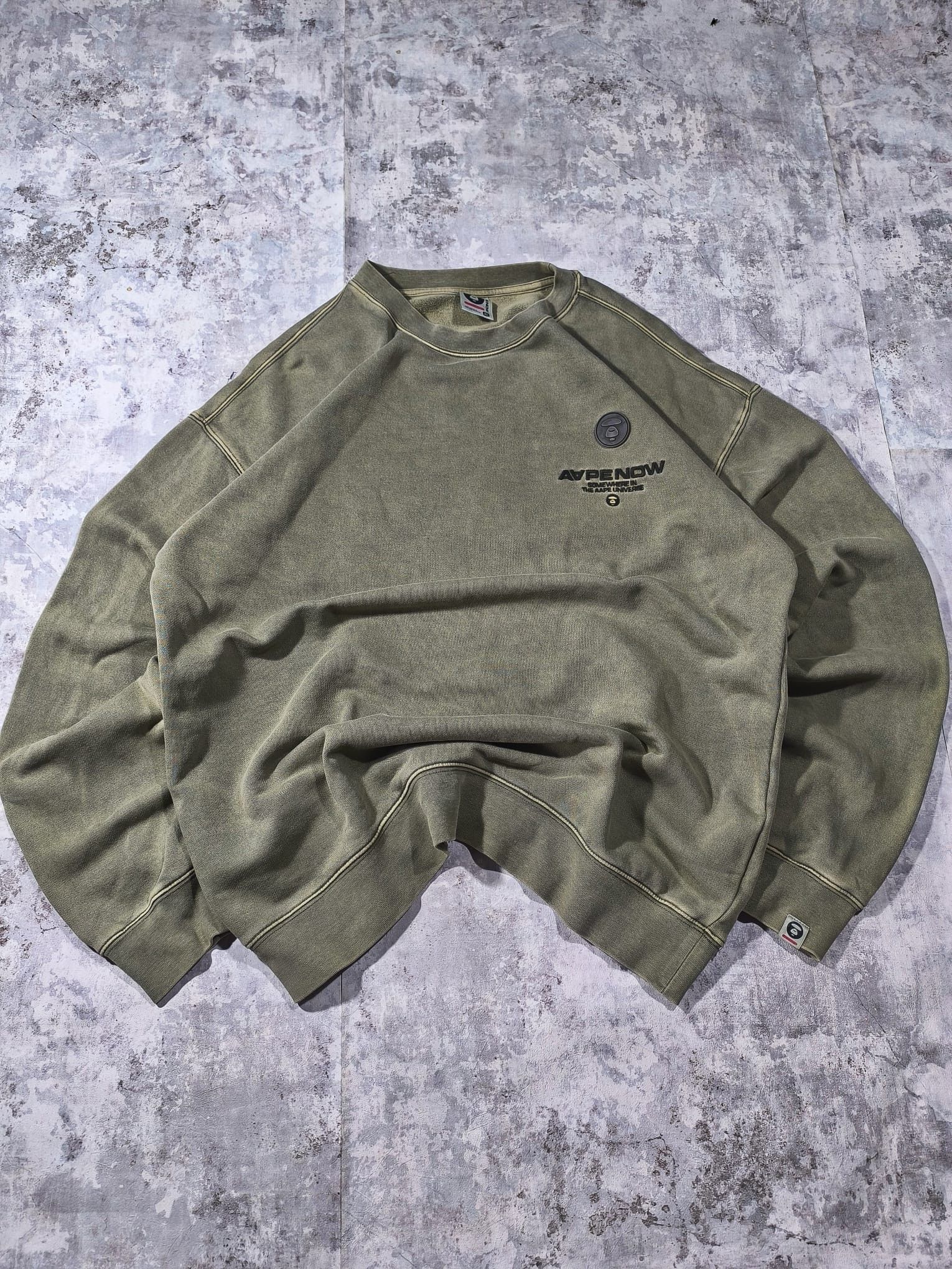 Aape aape bape khaki faded wash sweater Size US XL / EU 56 / 4 - 1 Thumbnail