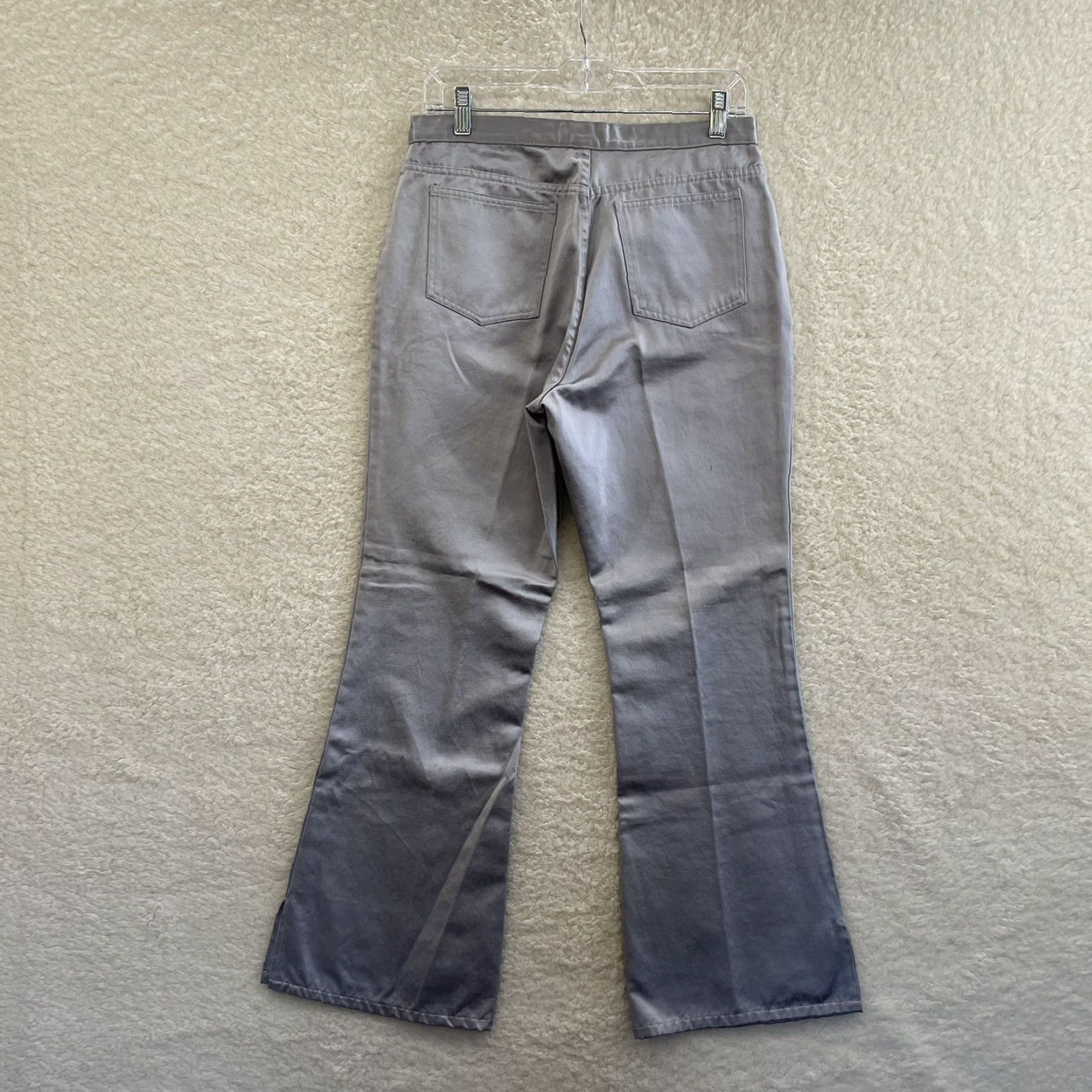 Vintage VINTAGE Y2K Flare Pants 12 30 Large High Waist Silver Metallic Glam Rock Zenon Arizona Jeans Womens Size 34" / US 12 / IT 48 - 2 Thumbnail