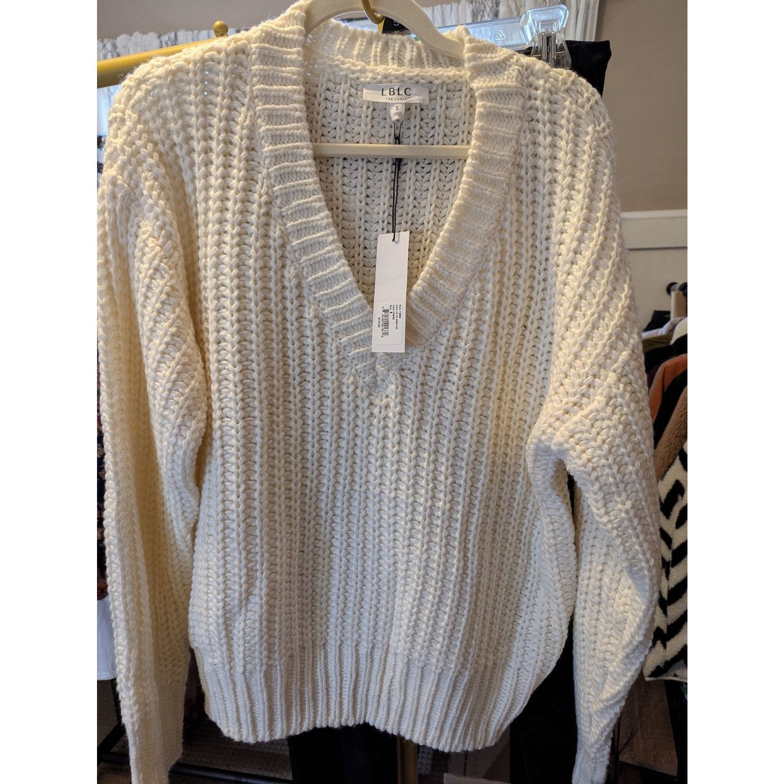 REVOLVE LBLC The Label Katja Sweater - Cream Sz Small Size S / US 4 / IT 40 - 2 Thumbnail