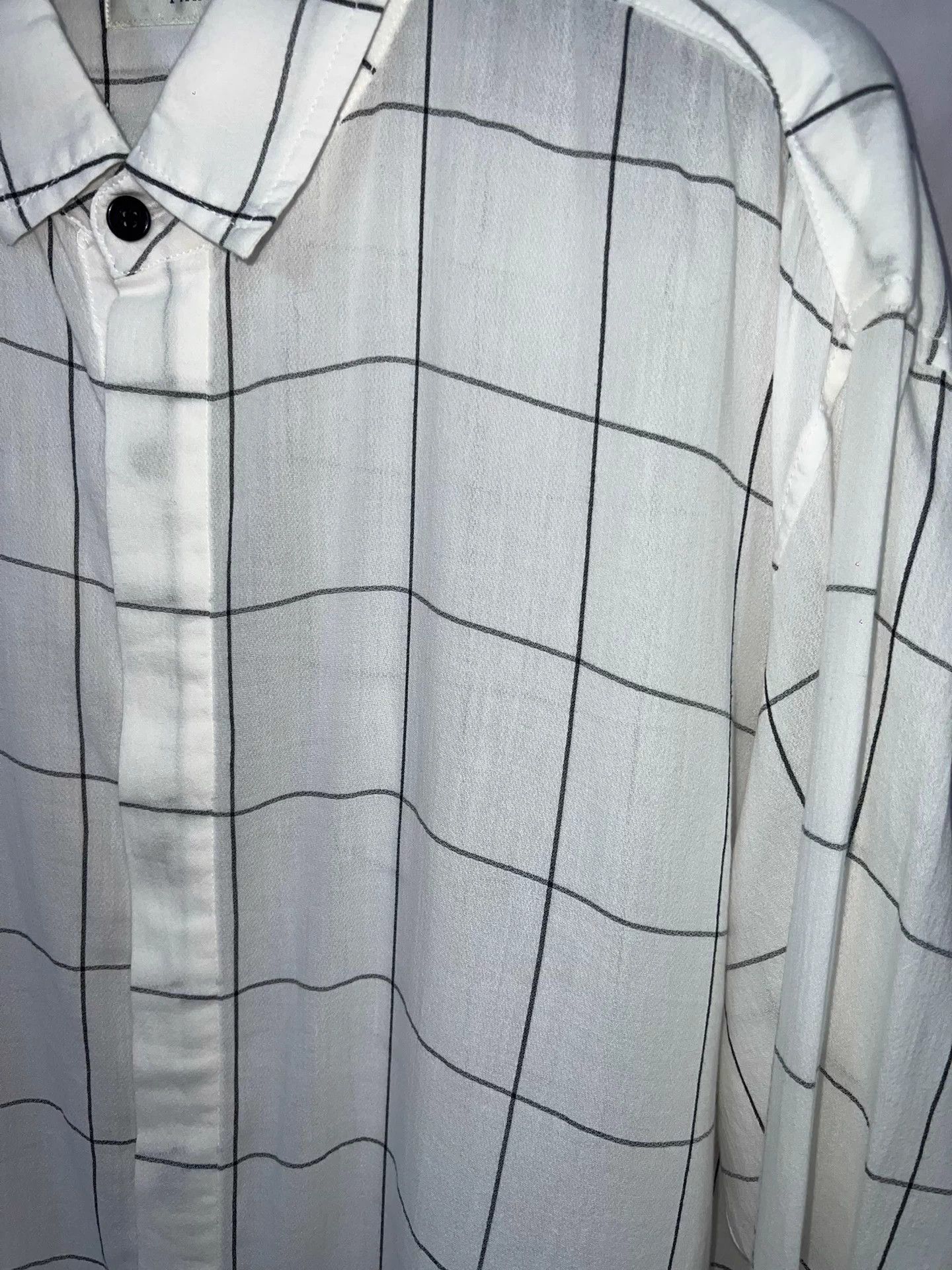 Saint Laurent Paris SLP 17ss Gingham Shirt L Black White Size US L / EU 52-54 / 3 - 3 Thumbnail