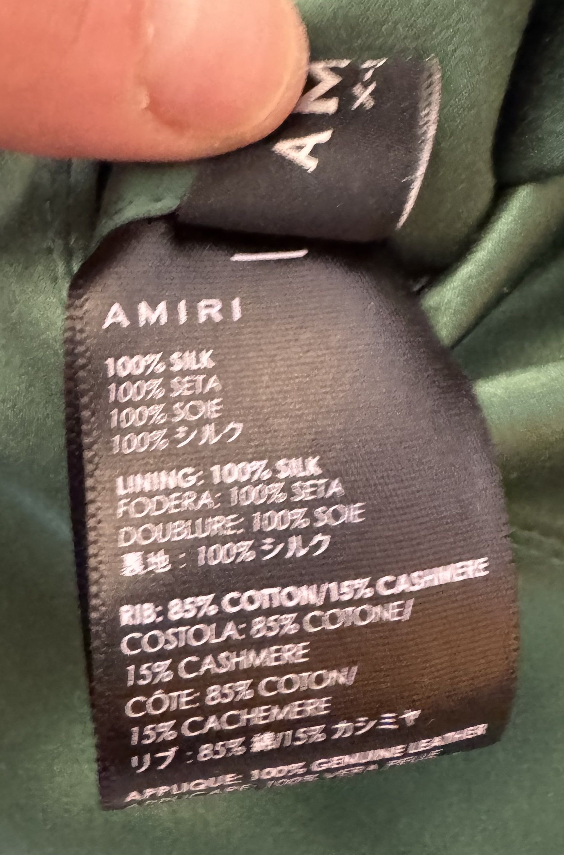 Amiri Amiri Reversible Silk Bomber Jacket Gold/Green Size US XS / EU 42 / 0 - 10 Thumbnail