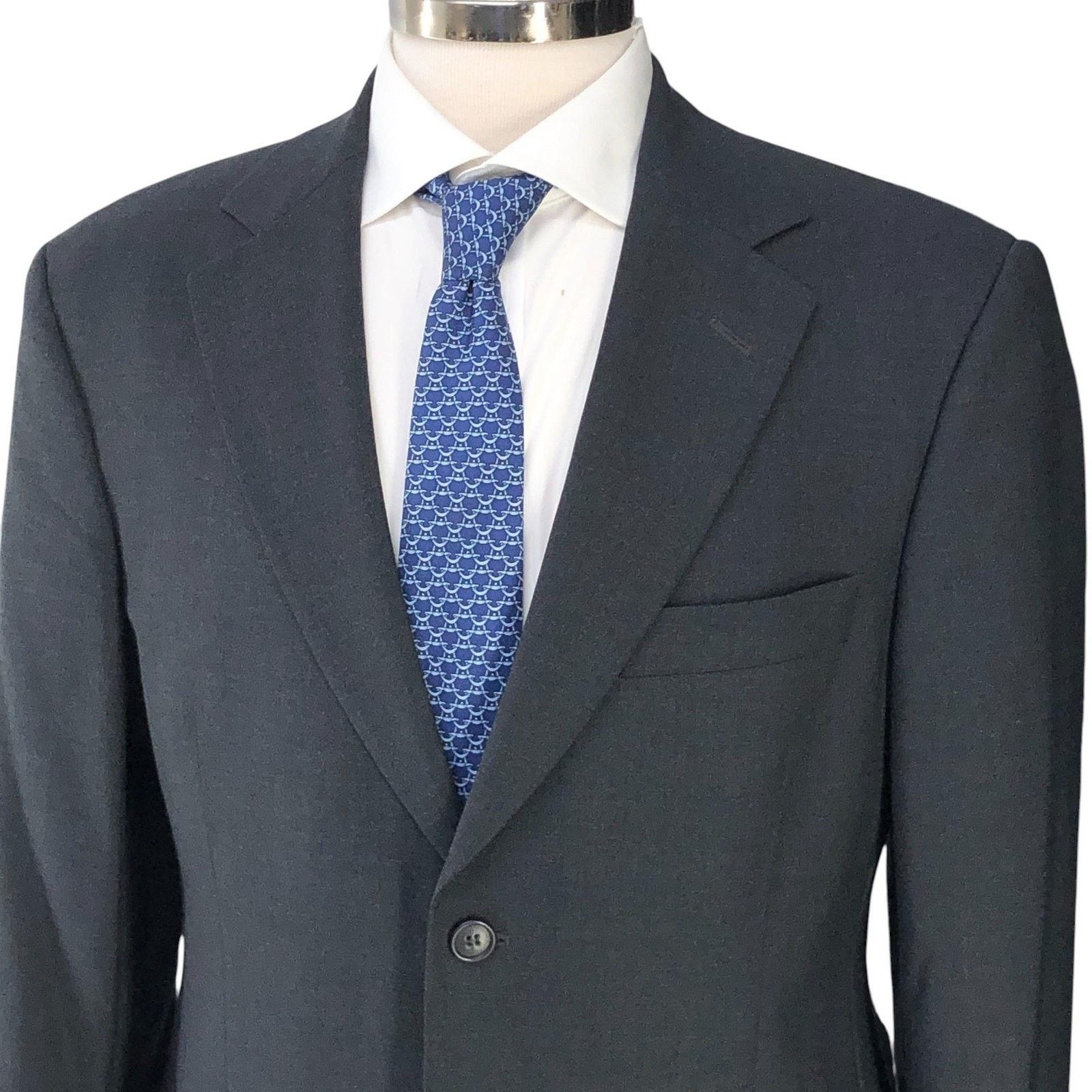 Brooks Brothers Brooks Brothers Sport Coat 38S Gray Stretch Wool Suit Jacket Size 38S - 2 Thumbnail