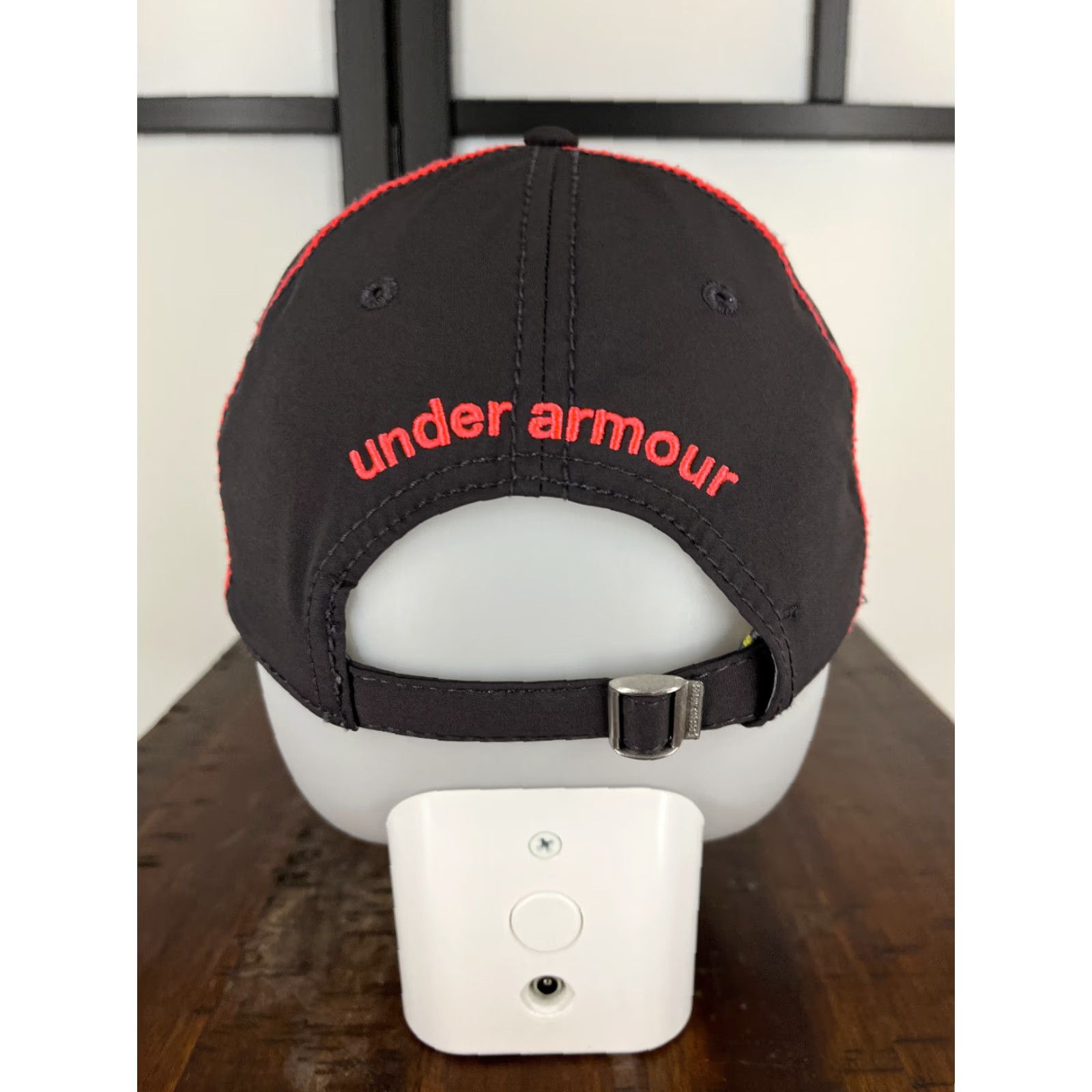 Under Armour Under Armour Hat Cap Strap Back Womens One Size Pink Gray Poly Spandex Blend Size ONE SIZE - 6 Thumbnail