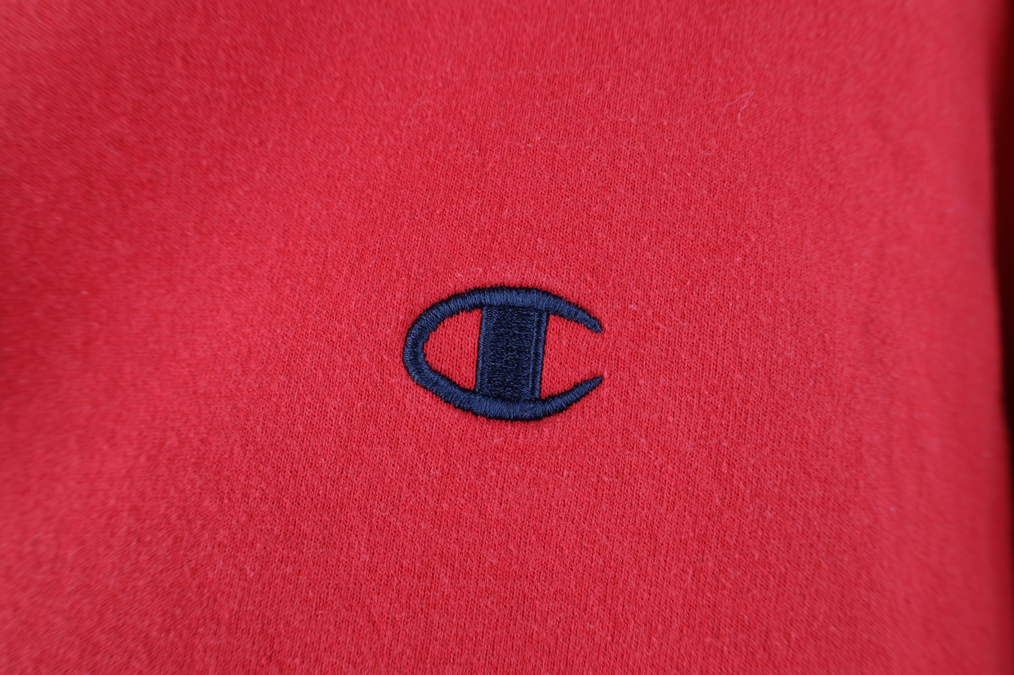 Champion Vintage Y2K Champion Classic Logo Crewneck Sweatshirt Red Size US M / EU 48-50 / 2 - 4 Thumbnail