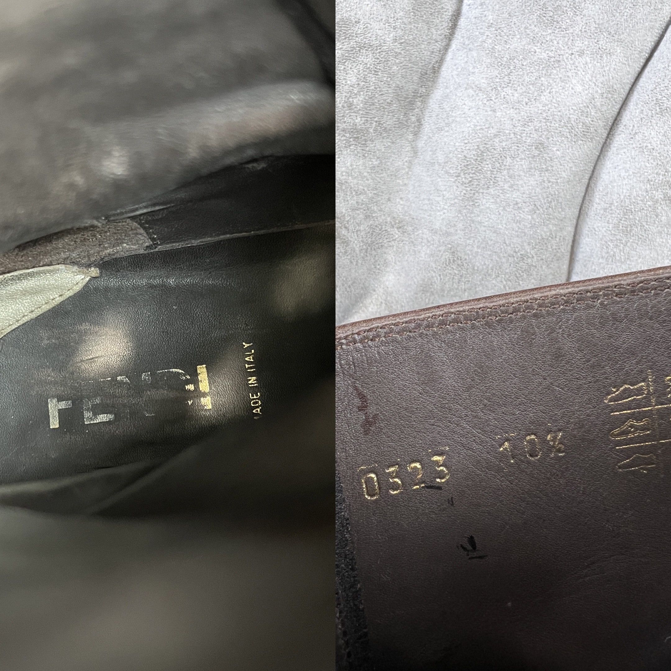 Fendi × Vintage Rare Fendi Combat Cowboy Style Brown High Boots Size US 11.5 / EU 44-45 - 10 Thumbnail