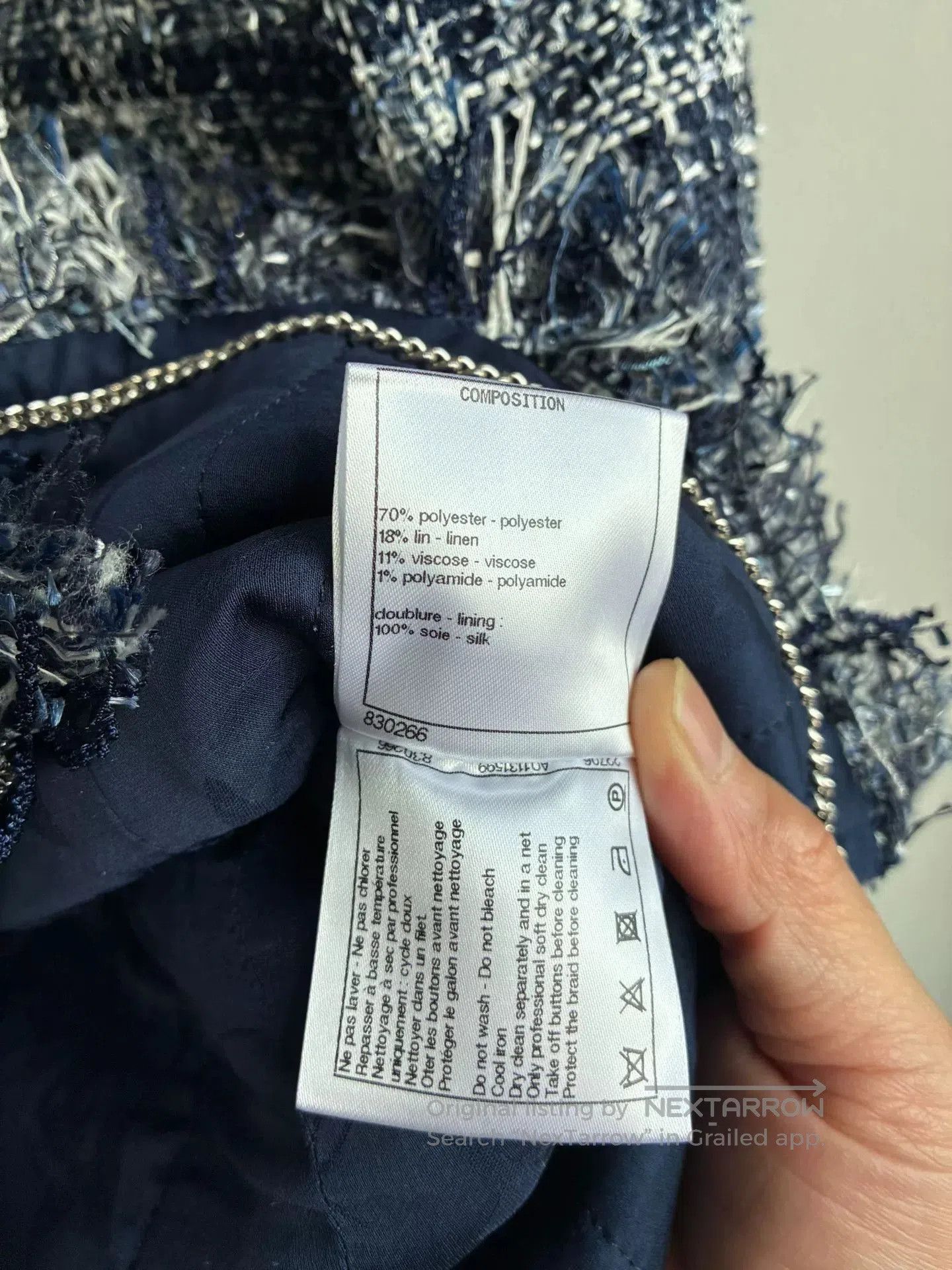 Chanel Chanel Blue Plaid Tweed Jacket. Size XXS / US 00 / IT 34 - 7 Thumbnail