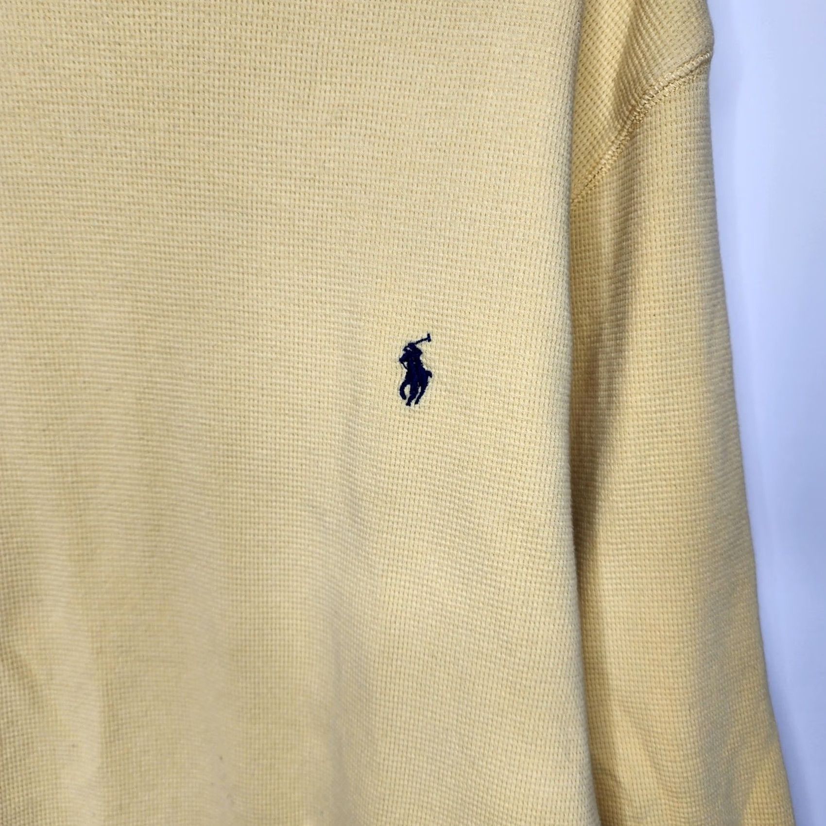 Polo Ralph Lauren Polo Ralph Lauren Top Mens XL Yellow Pajama Thermal Waffle Knit Sleepwear Size US XL / EU 56 / 4 - 4 Thumbnail