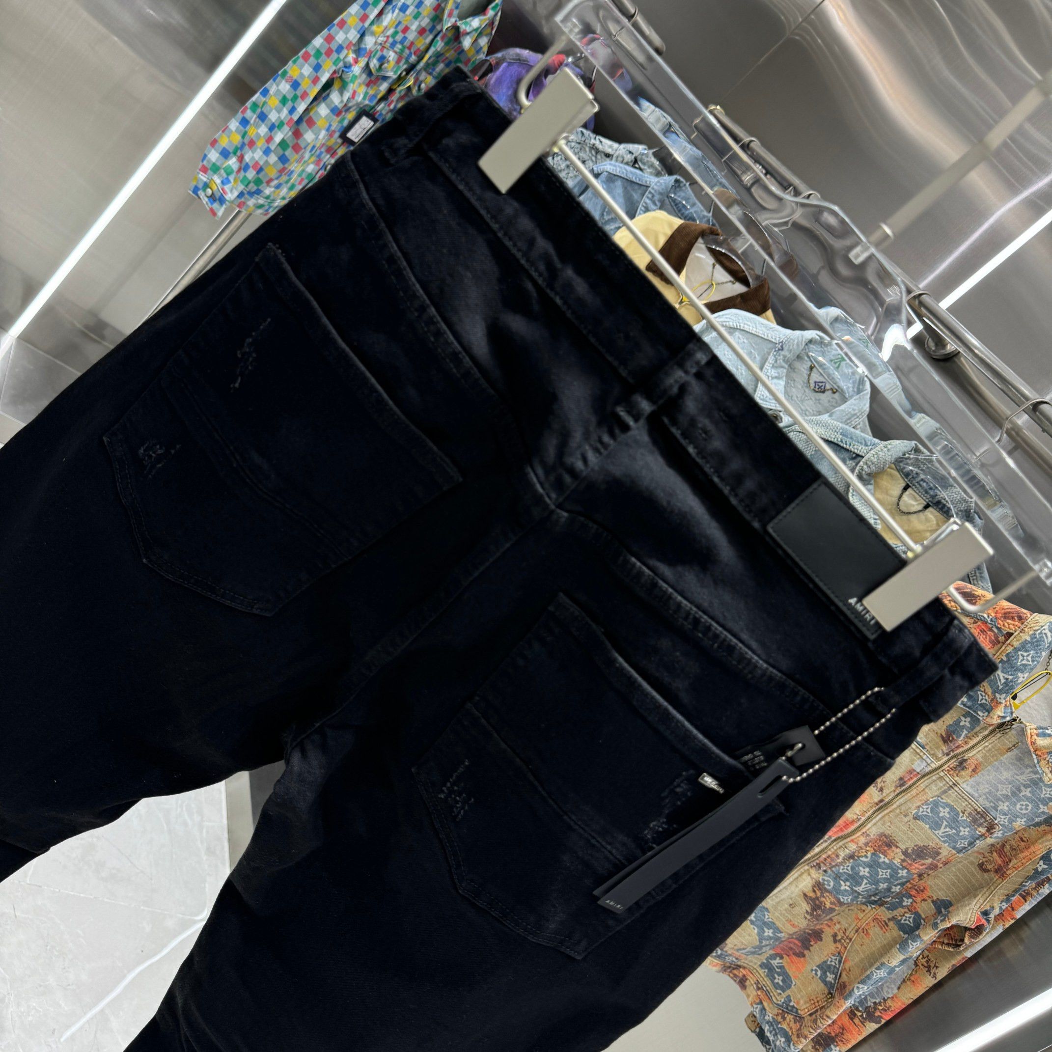 Other Broken hole street trend slim fit small leg elastic jeans Size US 34 / EU 50 - 8 Thumbnail