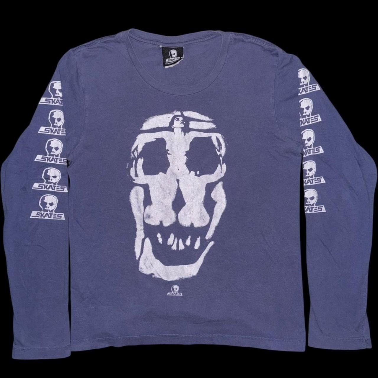 Vintage Y2K 2000s Skull Skates Salvador Dali Art Longsleeve Tee Size US S / EU 44-46 / 1 - 3 Thumbnail