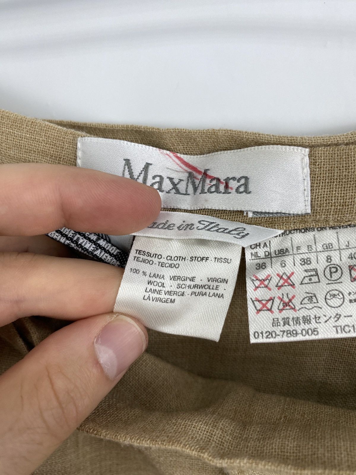 Max Mara 🇮🇹 Vintage Max Mara Lana Wool Skirt Made in Italy Rare Retro Size 28" / US 6 / IT 42 - 6 Thumbnail