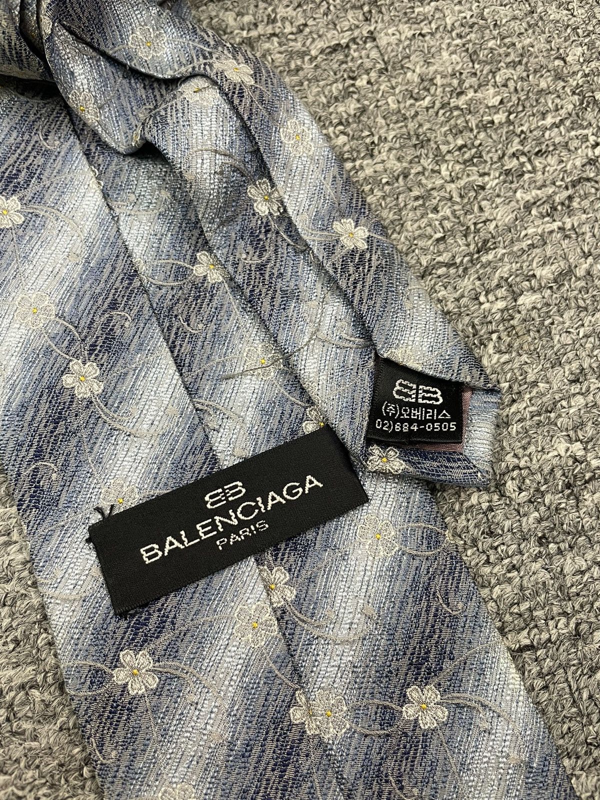 Balenciaga Vintage Balenciaga Silk Ties Floral Pattern Size ONE SIZE - 2 Thumbnail