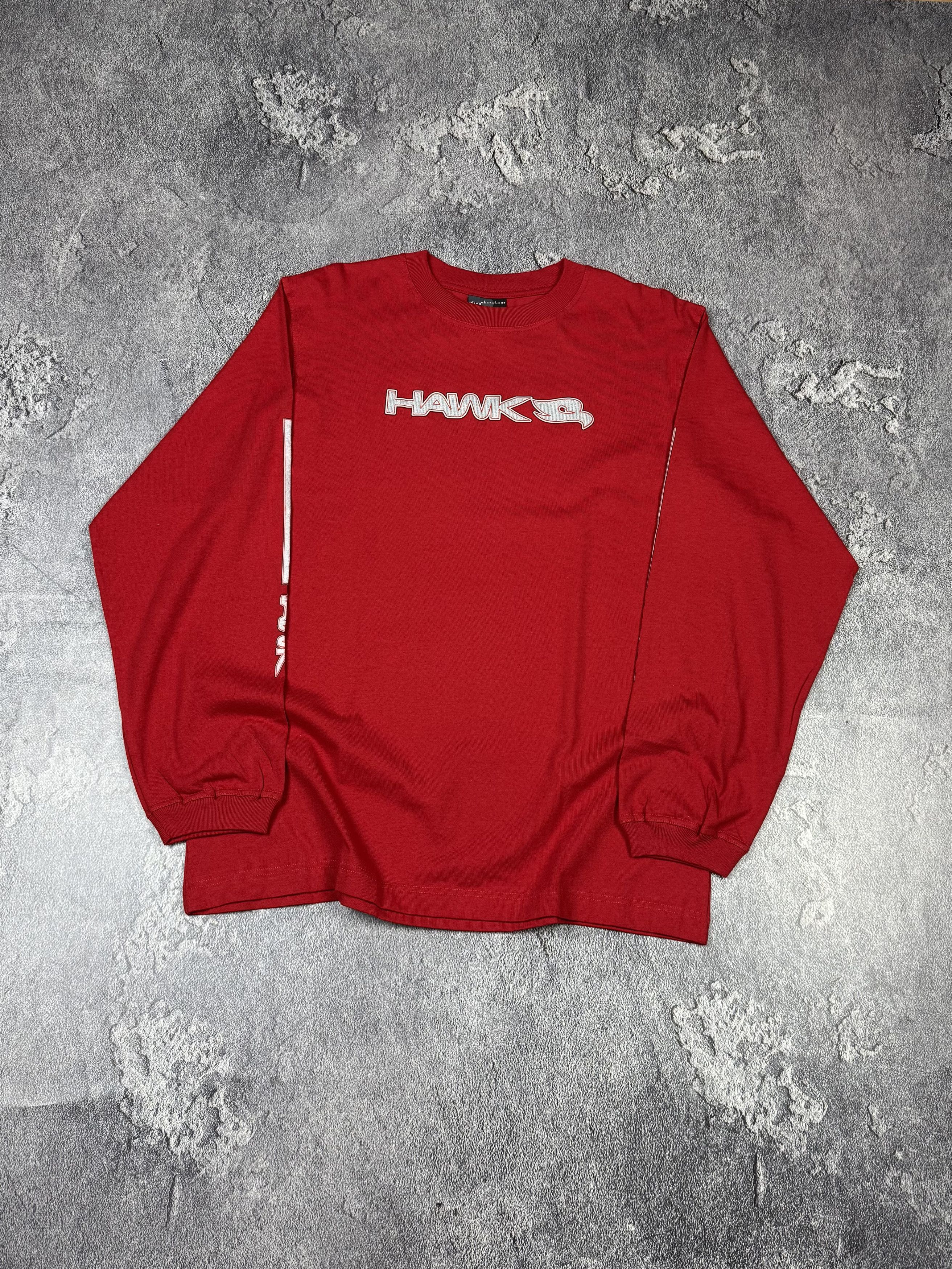Tony Hawk Vintage 2000s Tony Hawk Red Skater Longsleeve Y2K Size US M / EU 48-50 / 2 - 2 Thumbnail