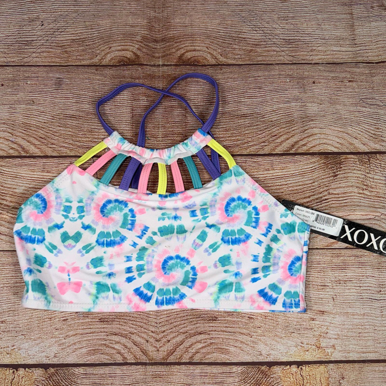 XOXO XOXO Girls Tie-Dye Halter Swim Top NWT Size 12/14 Size ONE SIZE - 1 Thumbnail