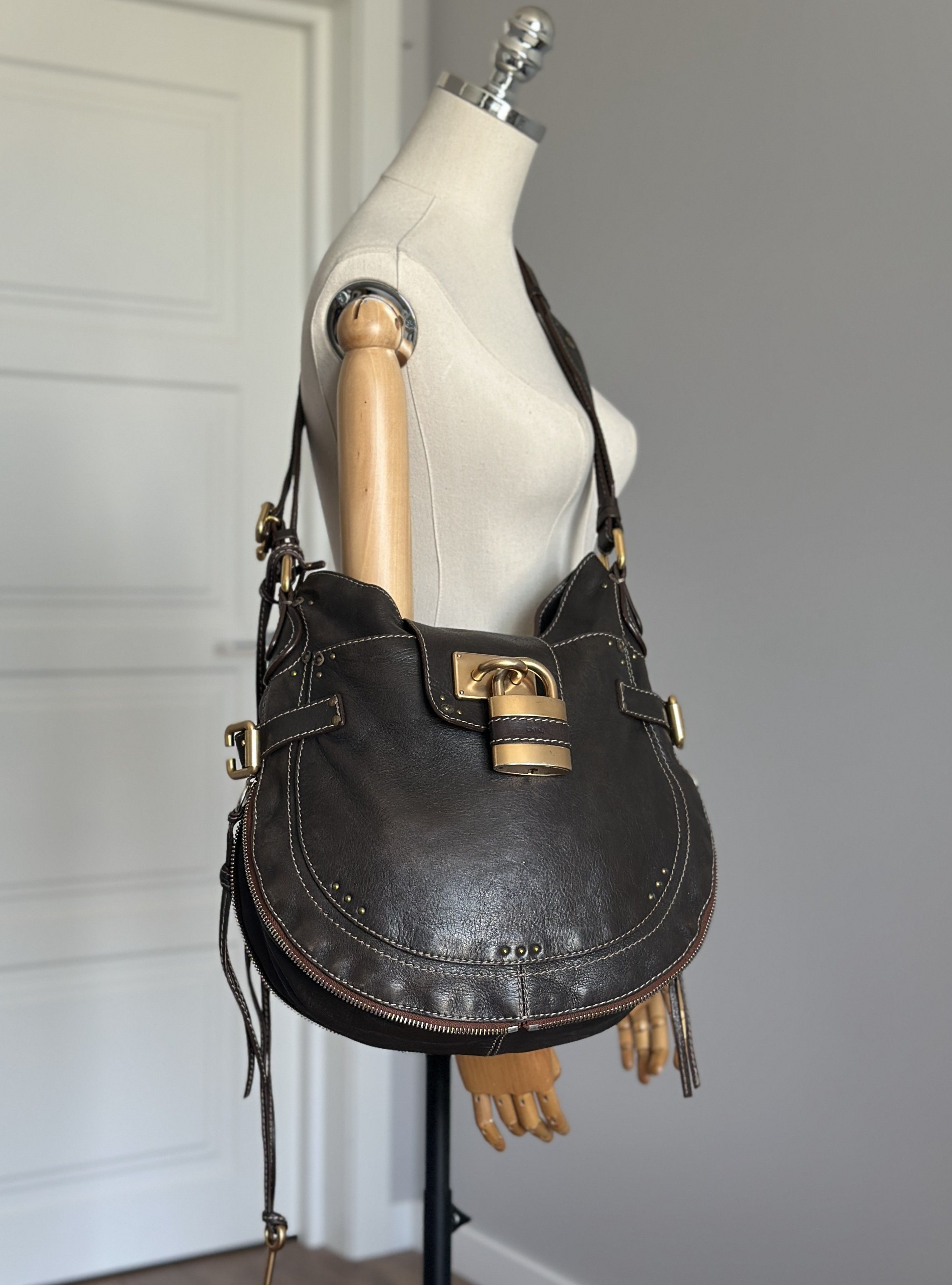 Chloe Chloe Pebbled Leather Paddington Hobo 02-07-53 Made In Italy Size ONE SIZE - 1 Thumbnail