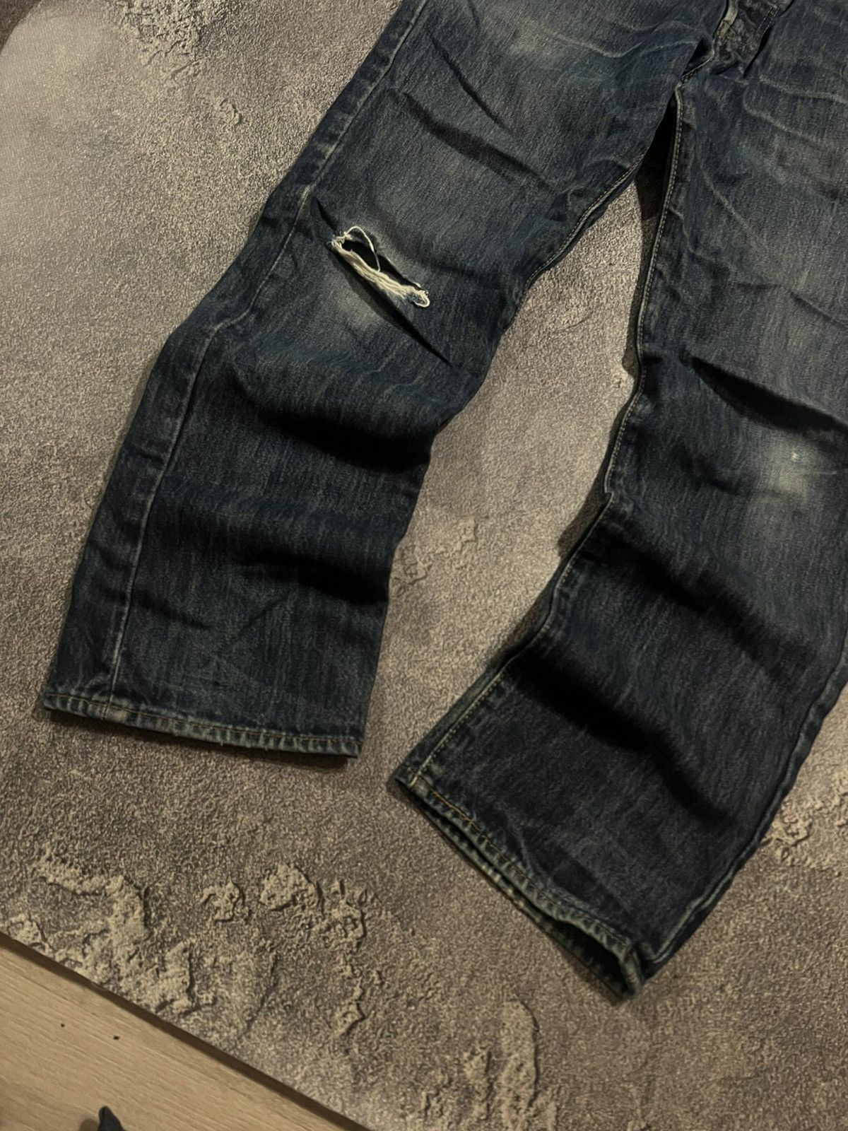 Vintage Distressed Vintage Levis Dark-Blue / Archive Relaxed Fit 90 Size US 32 / EU 48 - 3 Thumbnail