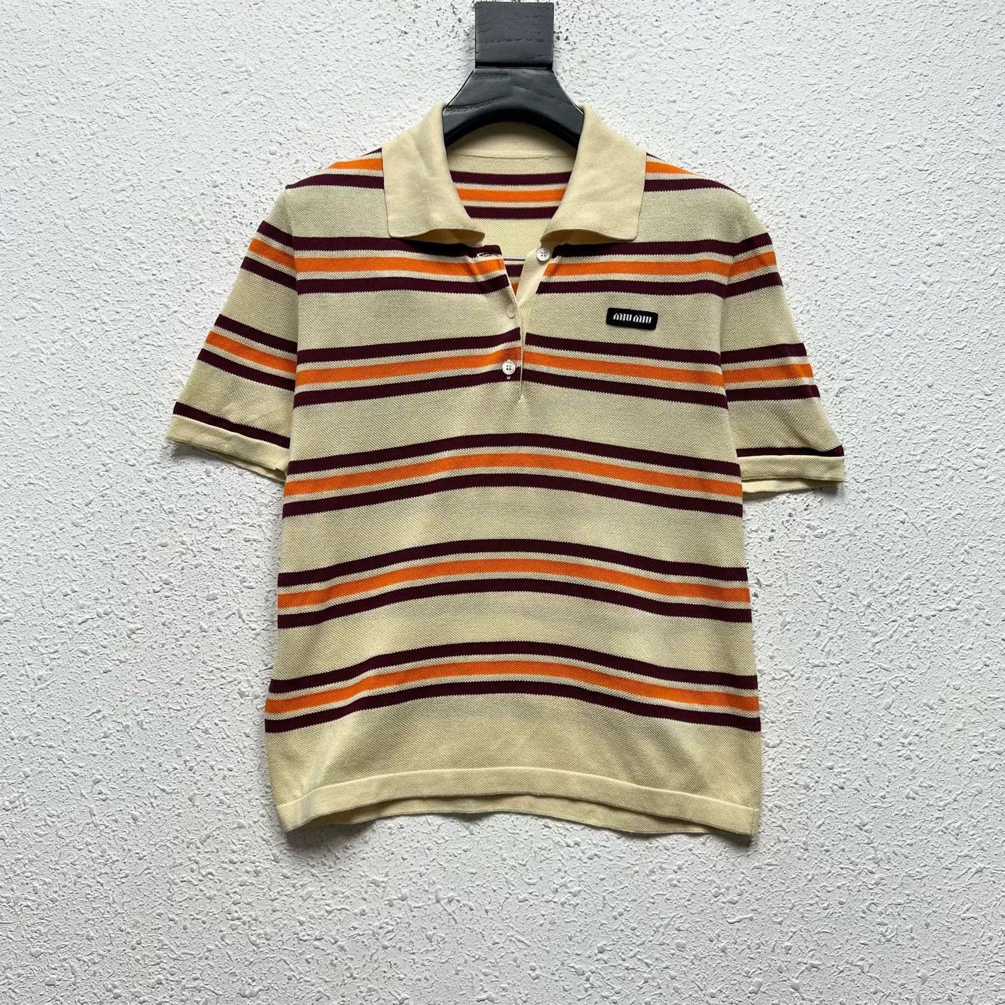 Miu Miu miumiu classic logo short sleeve polo shirt Size US S / EU 44-46 / 1 - 1 Thumbnail