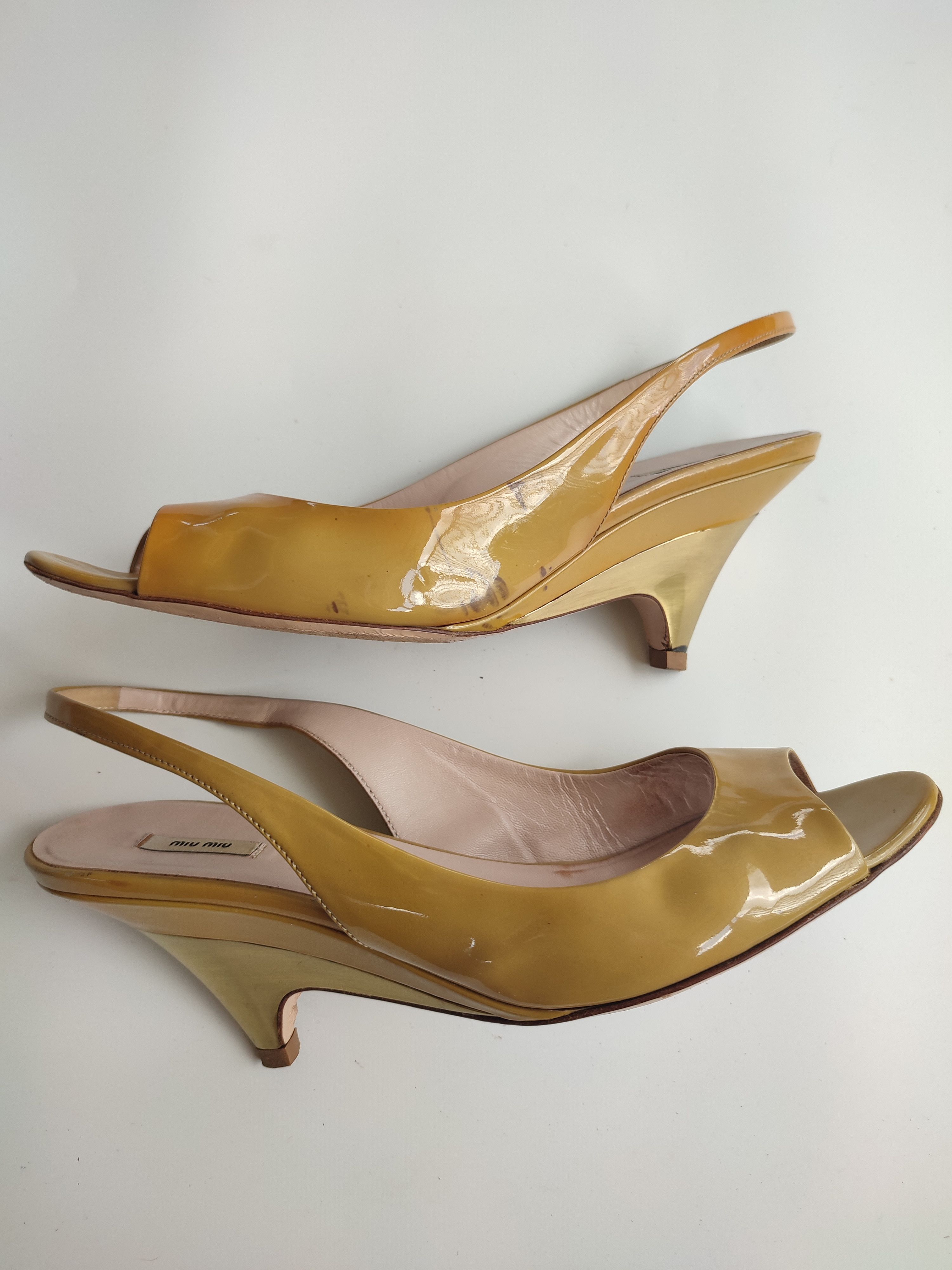 Miu Miu Miu Miu Patent Leather Slingback Sandals Size 38 Size US 8 / IT 38 - 3 Thumbnail