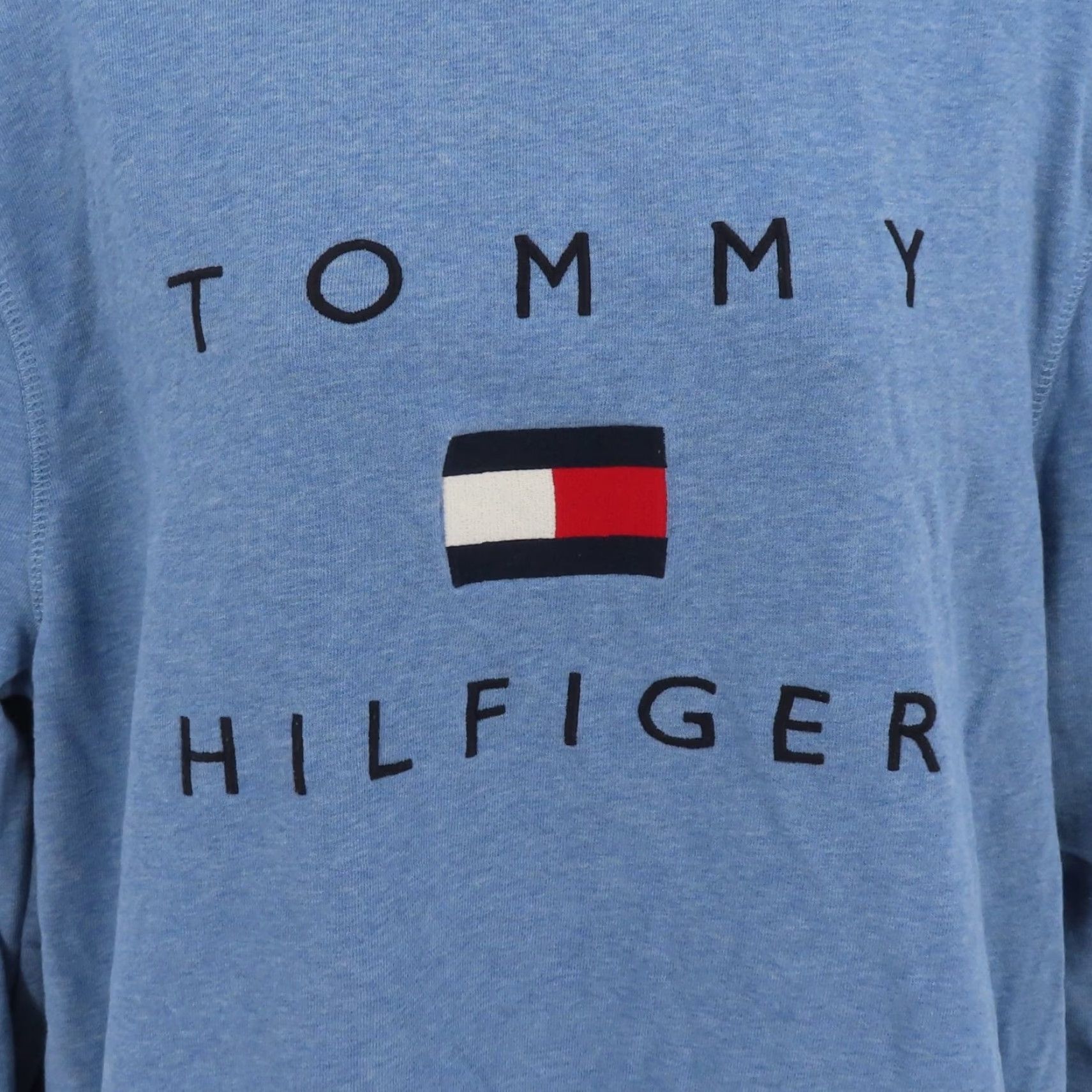 Tommy Hilfiger Tommy Hilfiger Womens Large Blue Crew Neck Embroidered Pullover Sweatshirt Top Shirt Size L / US 10 / IT 46 - 3 Thumbnail