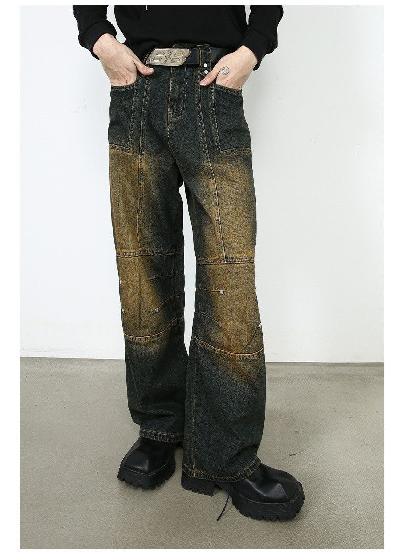 Japanese Brand × Jean Vintage washed distressed loose-fitting cargo jeans Size US 32 / EU 48 - 2 Thumbnail
