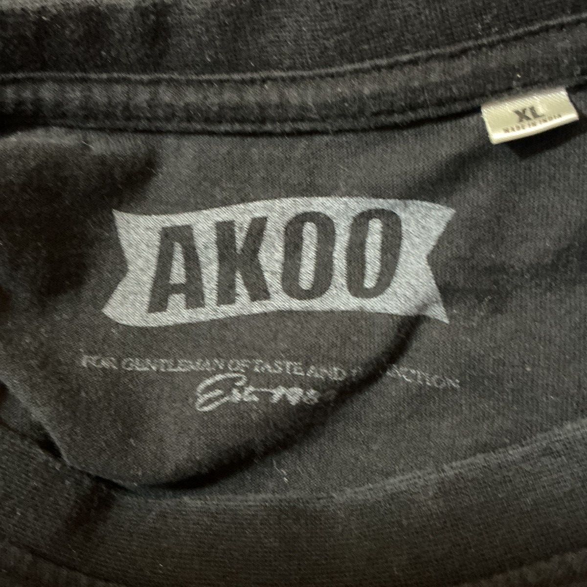AKOO AKOO Graphic T Shirt Fox Logo Streetwear Men’s XL Black Tee Size US XL / EU 56 / 4 - 5 Thumbnail