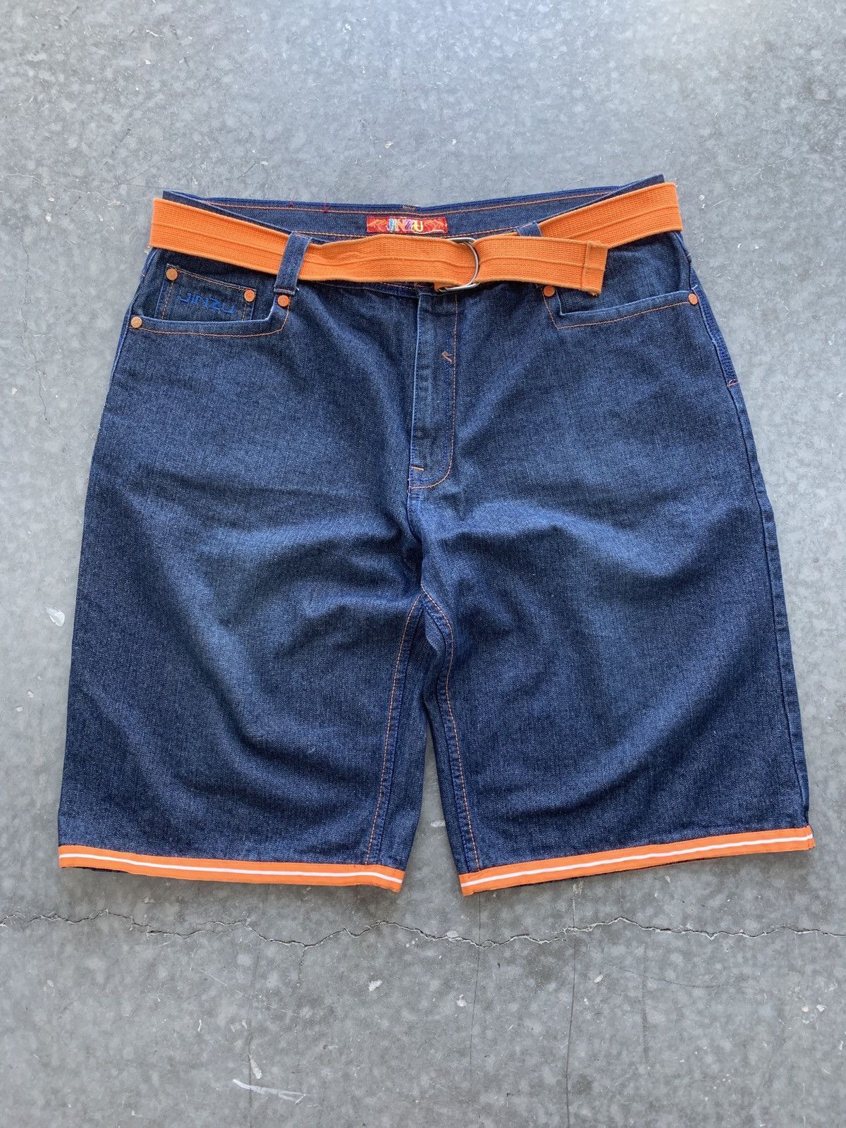 JNCO × Southpole × Vintage Crazy Cyber Y2K Baggy Jean Shorts Skater Grunge Essential Size US 40 / EU 56 - 4 Thumbnail