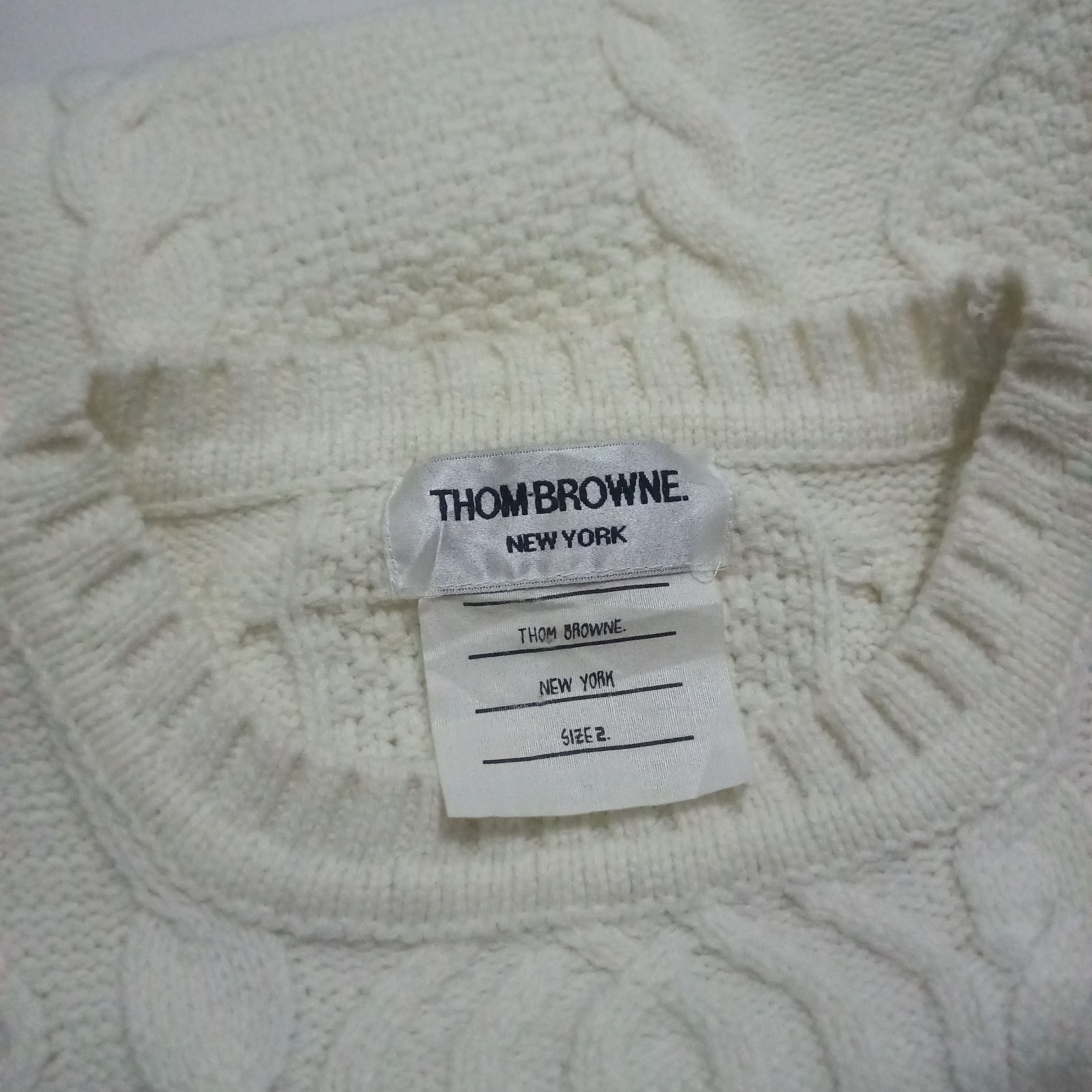 Japanese Brand Thombrowne - 3D Cable Knitwear Size M / US 6-8 / IT 42-44 - 7 Thumbnail