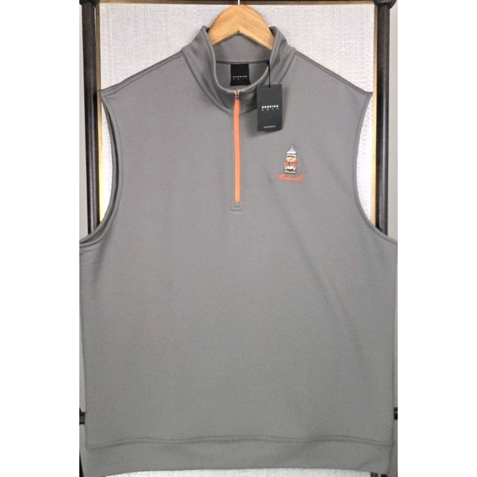 Vintage Dunning Mens Golf Vest XL Gray 1/4 Zip Performance Wicking Size US XL / EU 56 / 4 - 4 Thumbnail