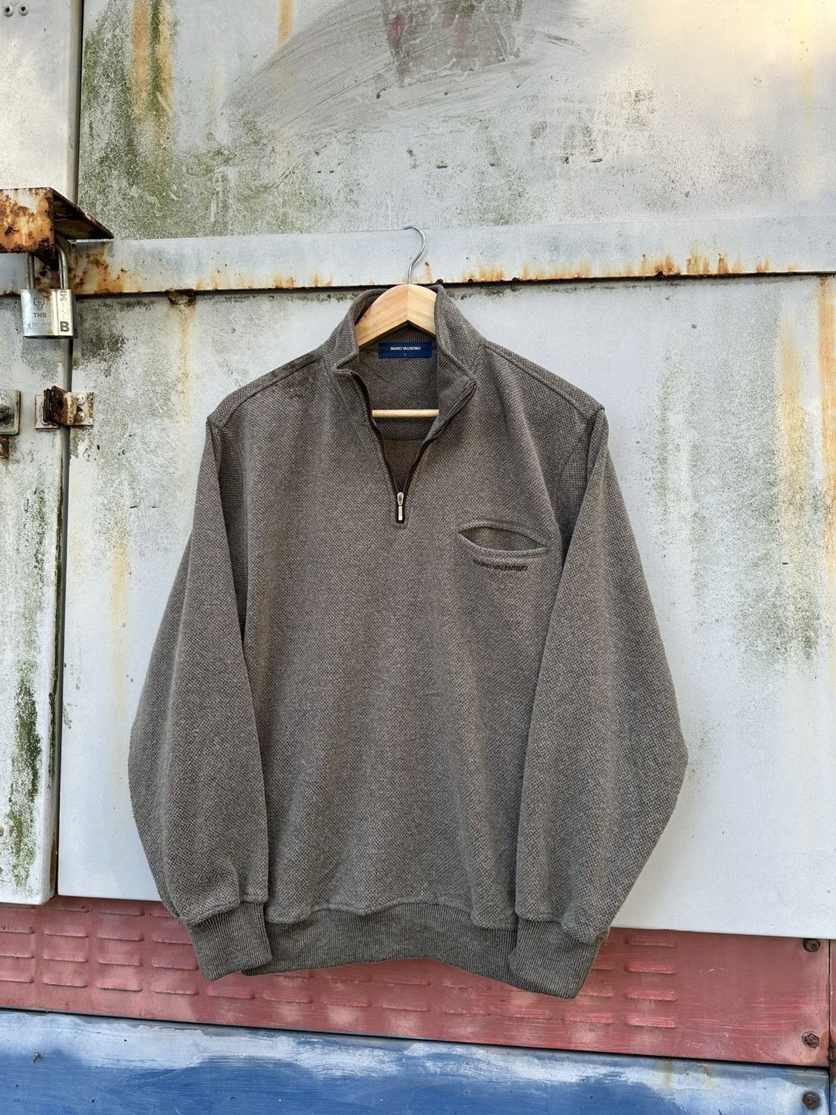 Vintage 90s THRASHED Valentino Pullover Wool Tshirt Size US M / EU 48-50 / 2 - 1 Thumbnail
