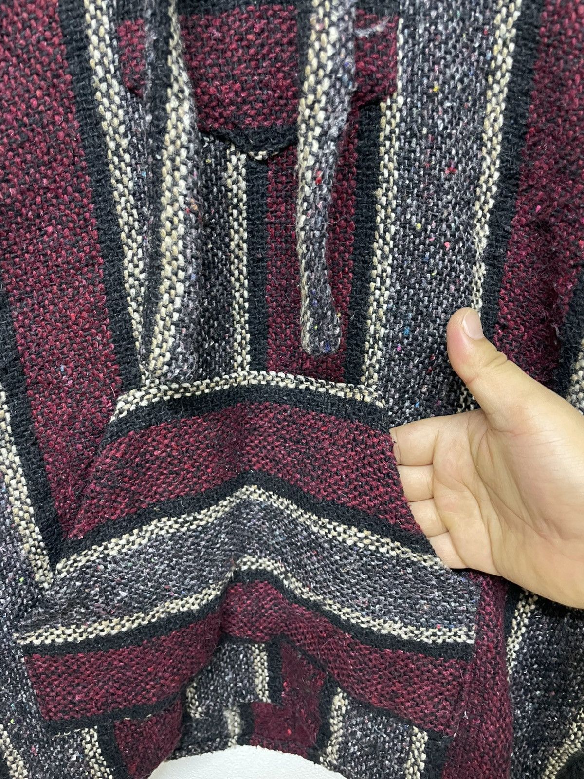 Mexican Threads Vintage Mexican Baja Blanket Pullover Hooded Jacket Size US S / EU 44-46 / 1 - 7 Thumbnail