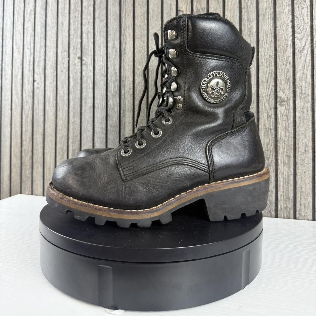 Harley Davidson Vinatge Harley Davidson black leather biker logger boot Size US 8.5 / EU 41-42 - 1 Thumbnail
