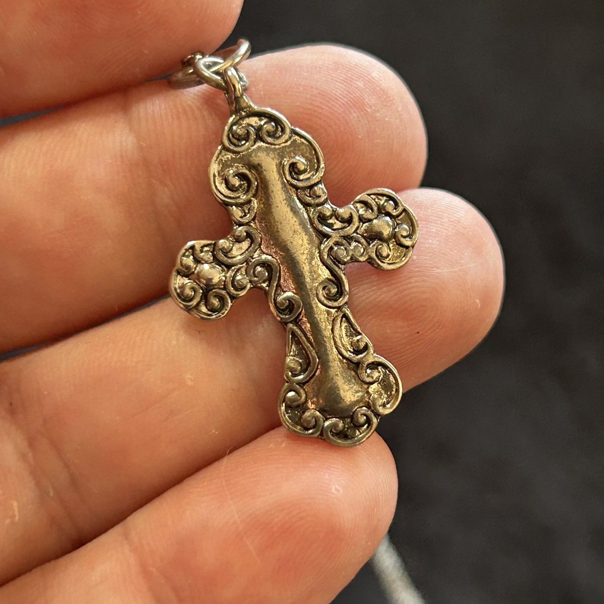 Handmade Handcrafted vintage filigree cross pendant on chain necklace Size ONE SIZE - 5 Thumbnail