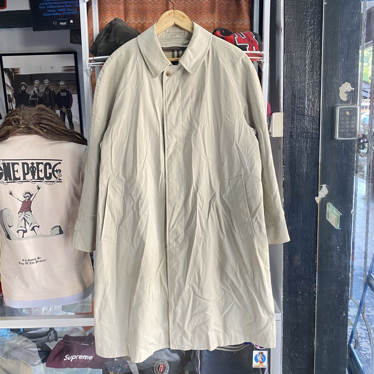 Burberry Vintage Burberrys Single Breasted Trench Coat Beige chekered Size US L / EU 52-54 / 3 - 2 Thumbnail