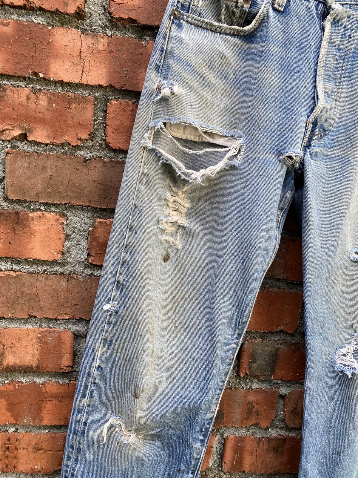 Levi's Vintage Clothing W29x28 Vintage levi's 501 distressed ripped redline #524 Size US 29 - 4 Thumbnail