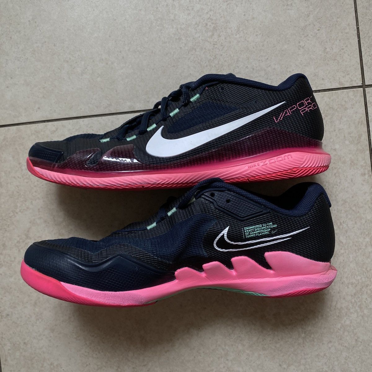 Nike Nike Court Air Zoom Vapor Pro Obsidian Hyper Pink Sneakers Size US 10.5 / EU 43-44 - 2 Thumbnail